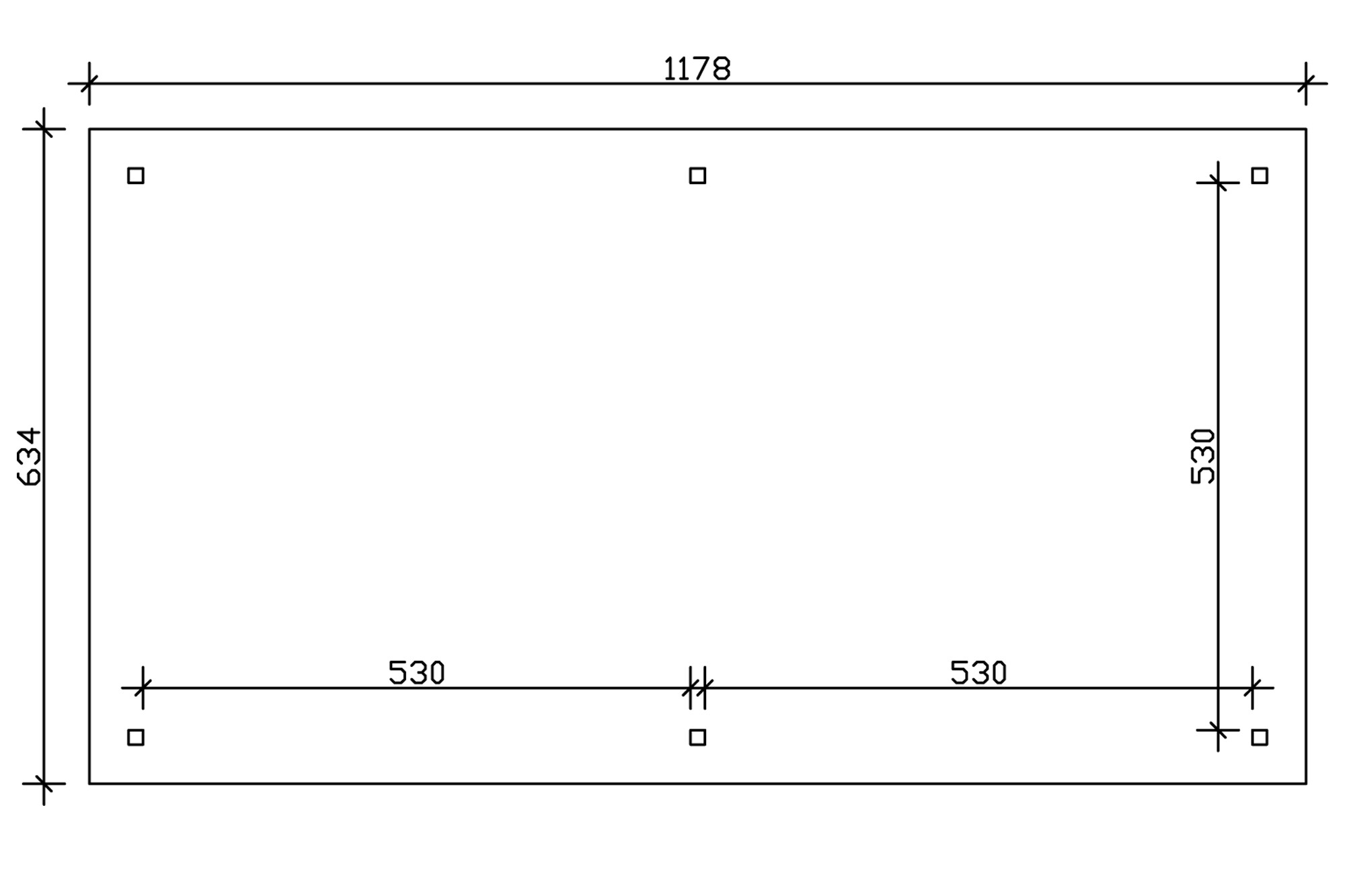 Carport Taunus 1176 x 634 cm, weiß