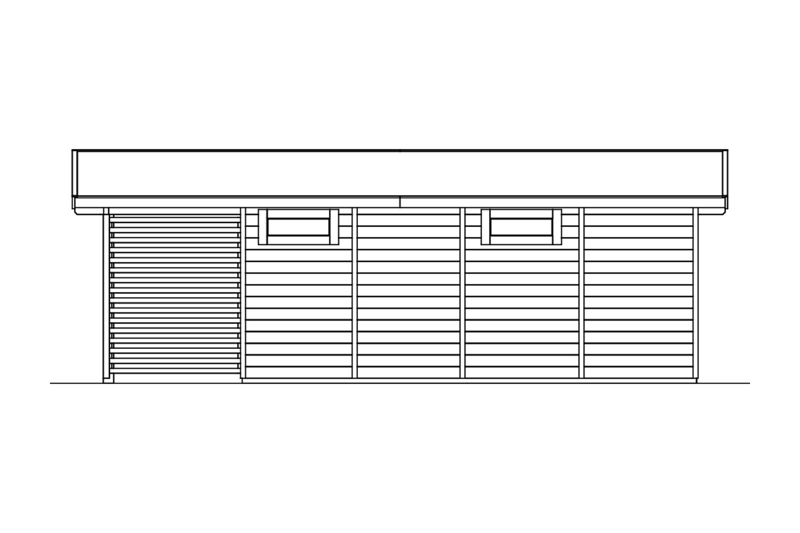 Tuinhuis Namur, 690 x 250 cm, leigrijs