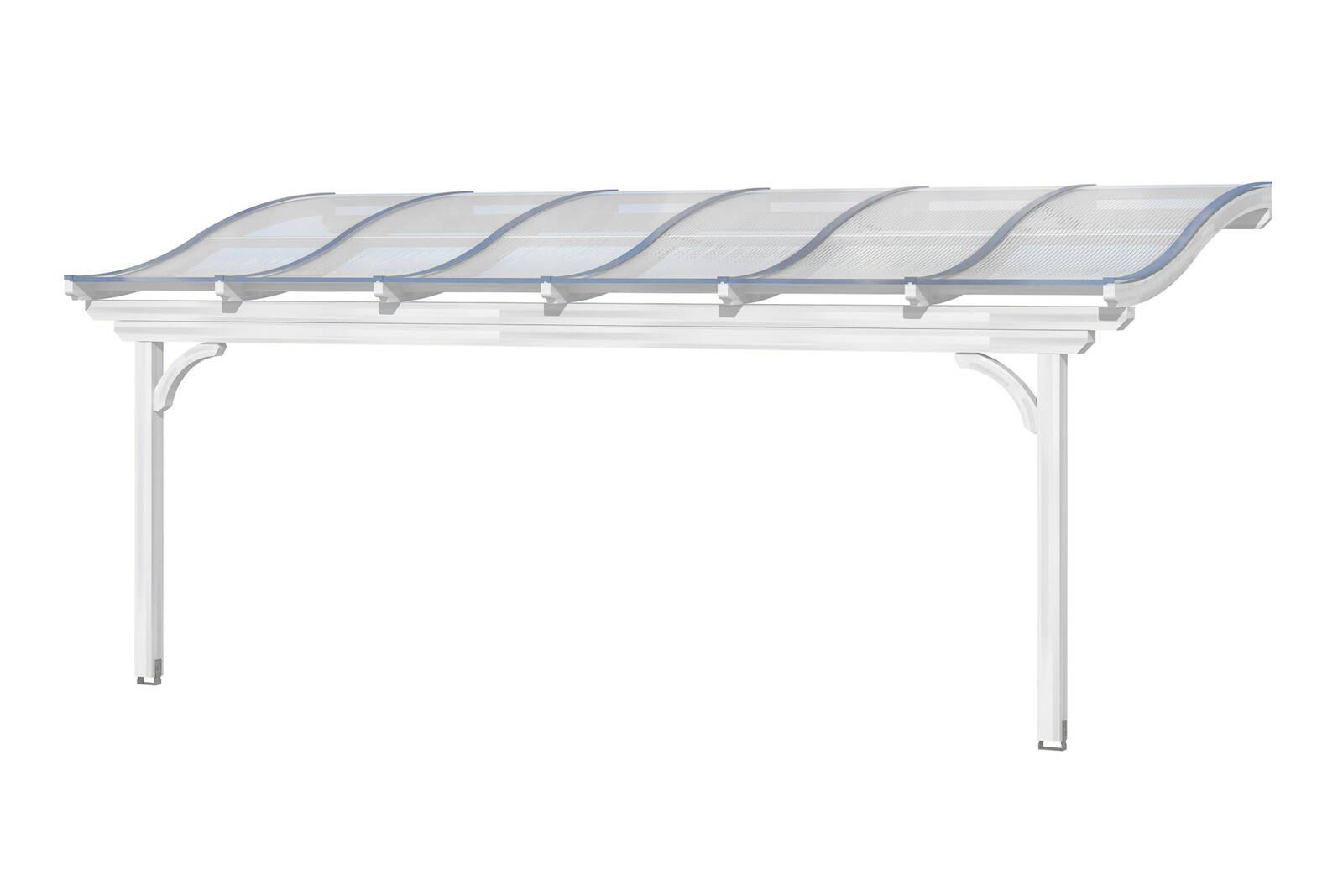 Terrace roof Verona 648 x 289 cm, glulam, white