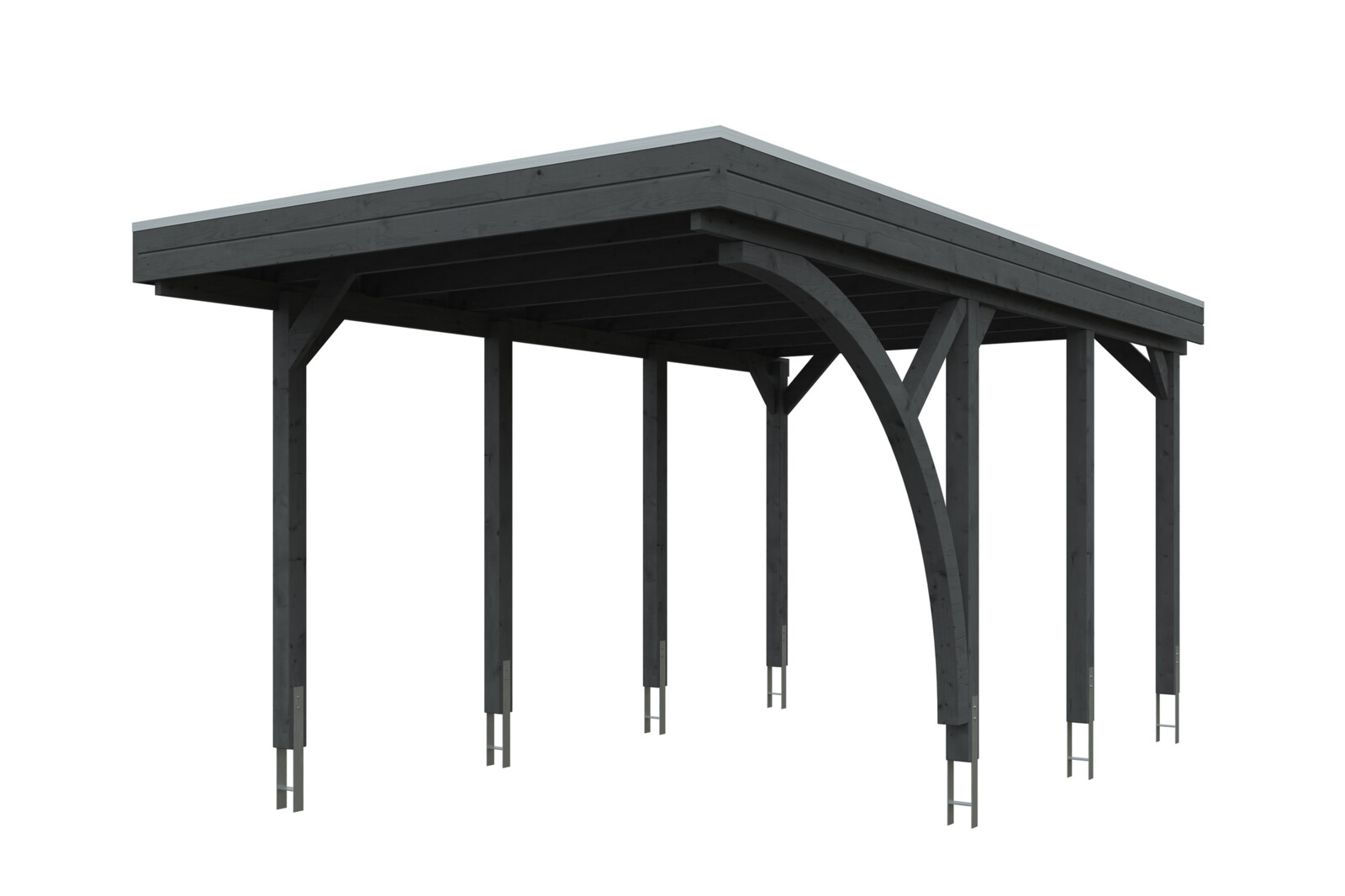 Friesland Carport Set 5, 314 x 555 cm, schiefergrau