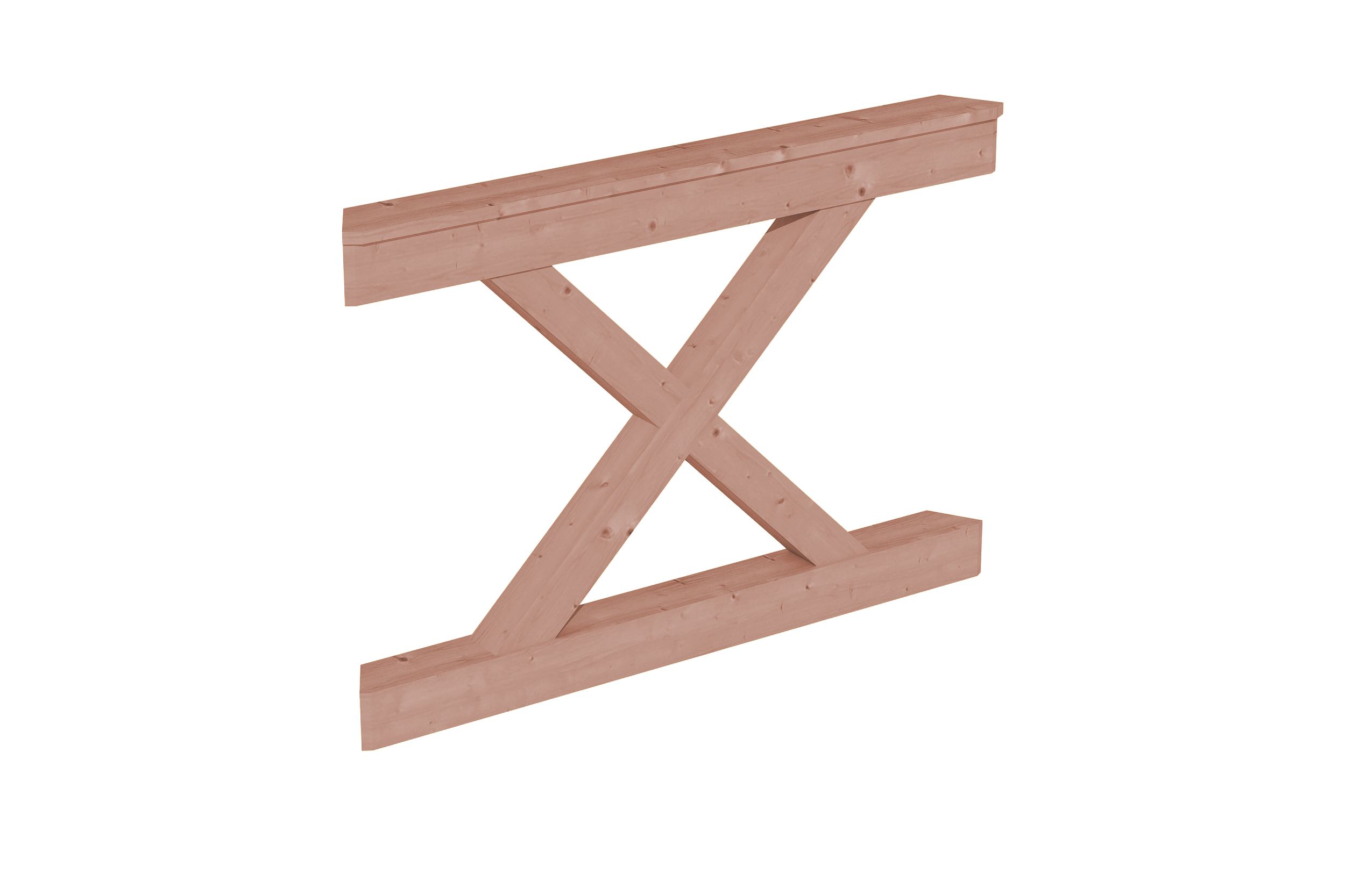 Brüstung Andreaskreuz 120 x 84 cm, Douglasie, natur