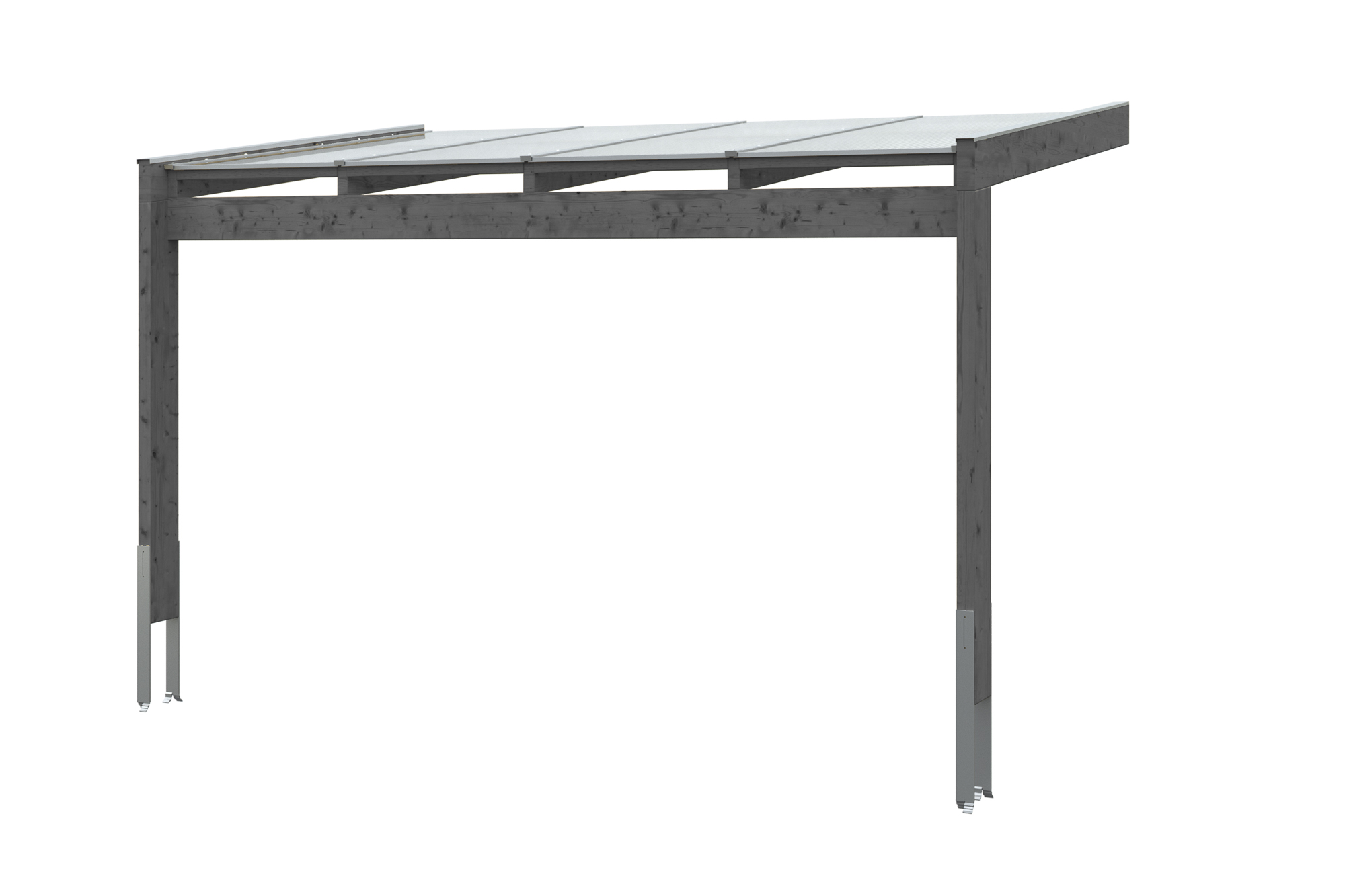 Produktbild: Terrassenüberdachung Novara, Breite 450x259 cm, farblich behandelt in schiefergrau