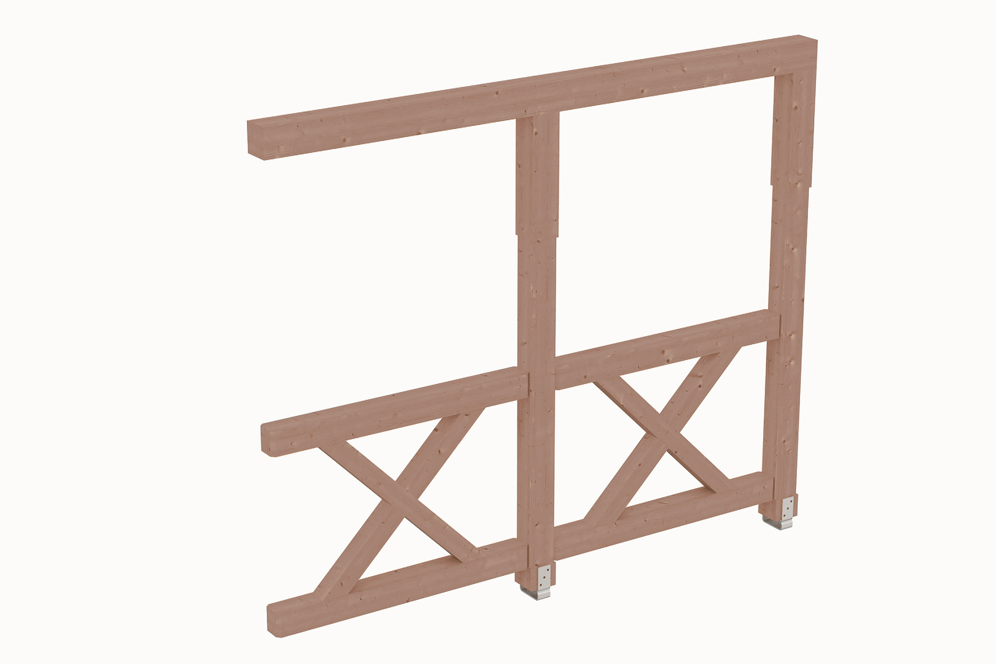 Sidewall St.Andrew`s cross 255 x 210 cm, douglas fir, untreated