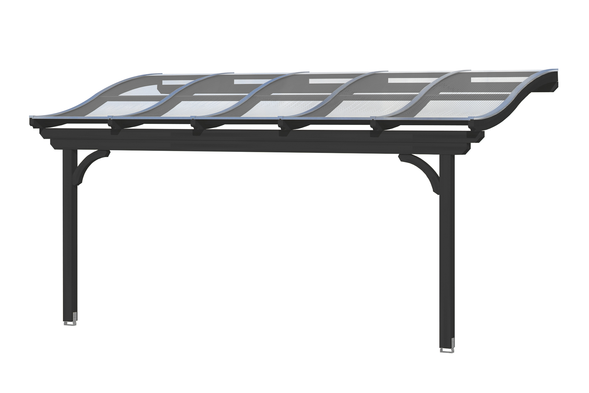 Produktbild: Terrassenüberdachung Verona, Breite 541 cm, farblich behandelt in anthrazit