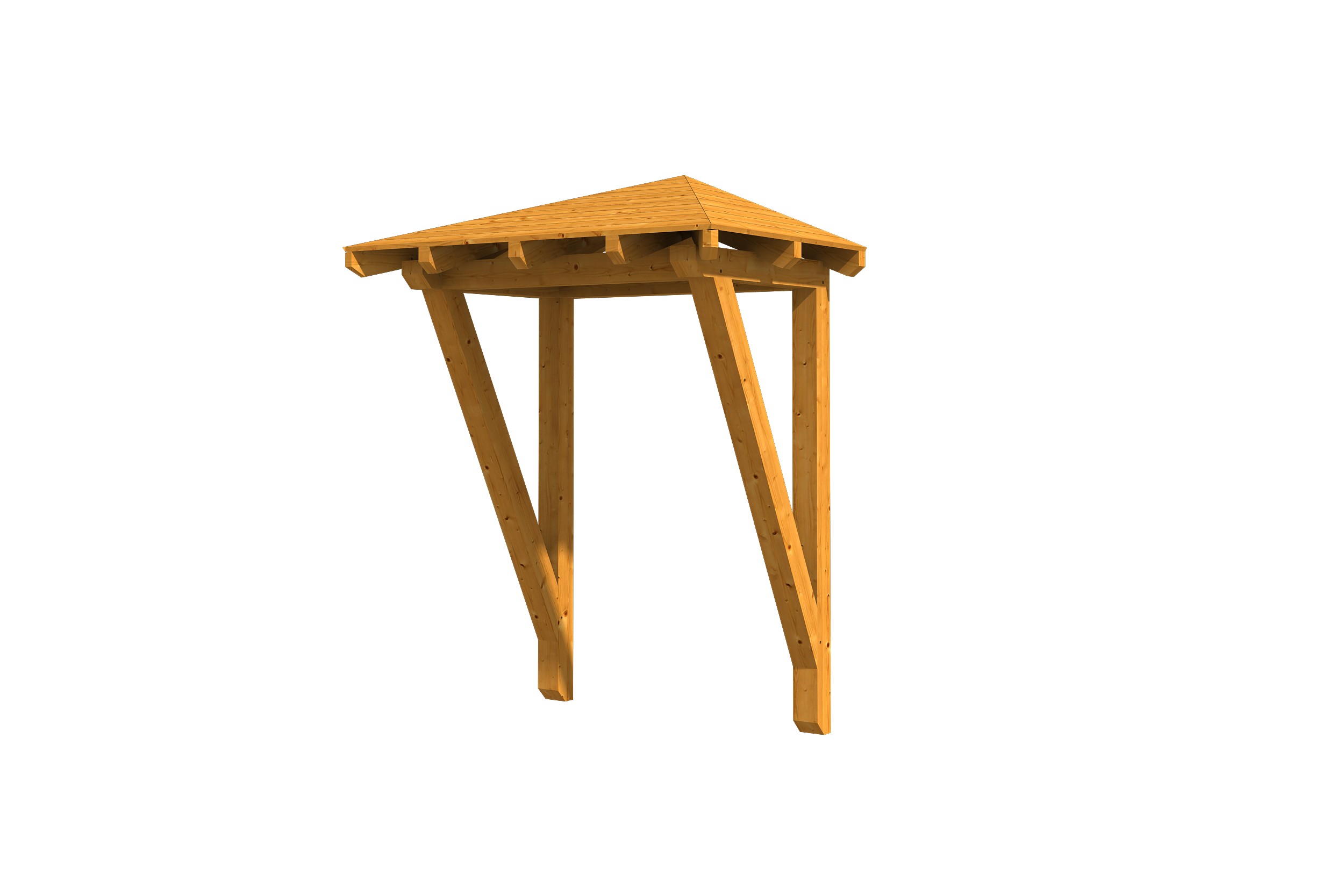 Canopy Wesel type 2, 188 x 126 cm, colour pre-treated light oak