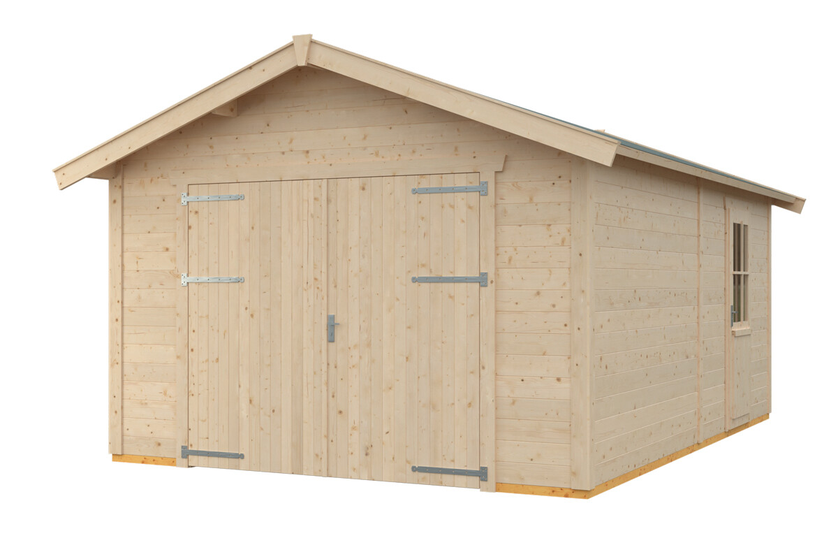 Holzgarage Varberg 1, 370 x 525 cm, natur