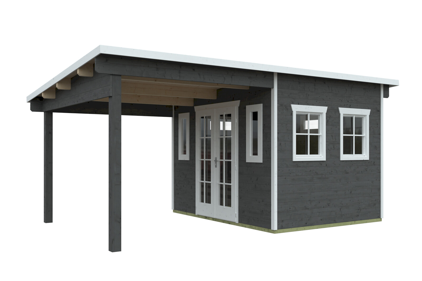 Log cabin Dilbeek, 513 x 320 cm, slate-grey