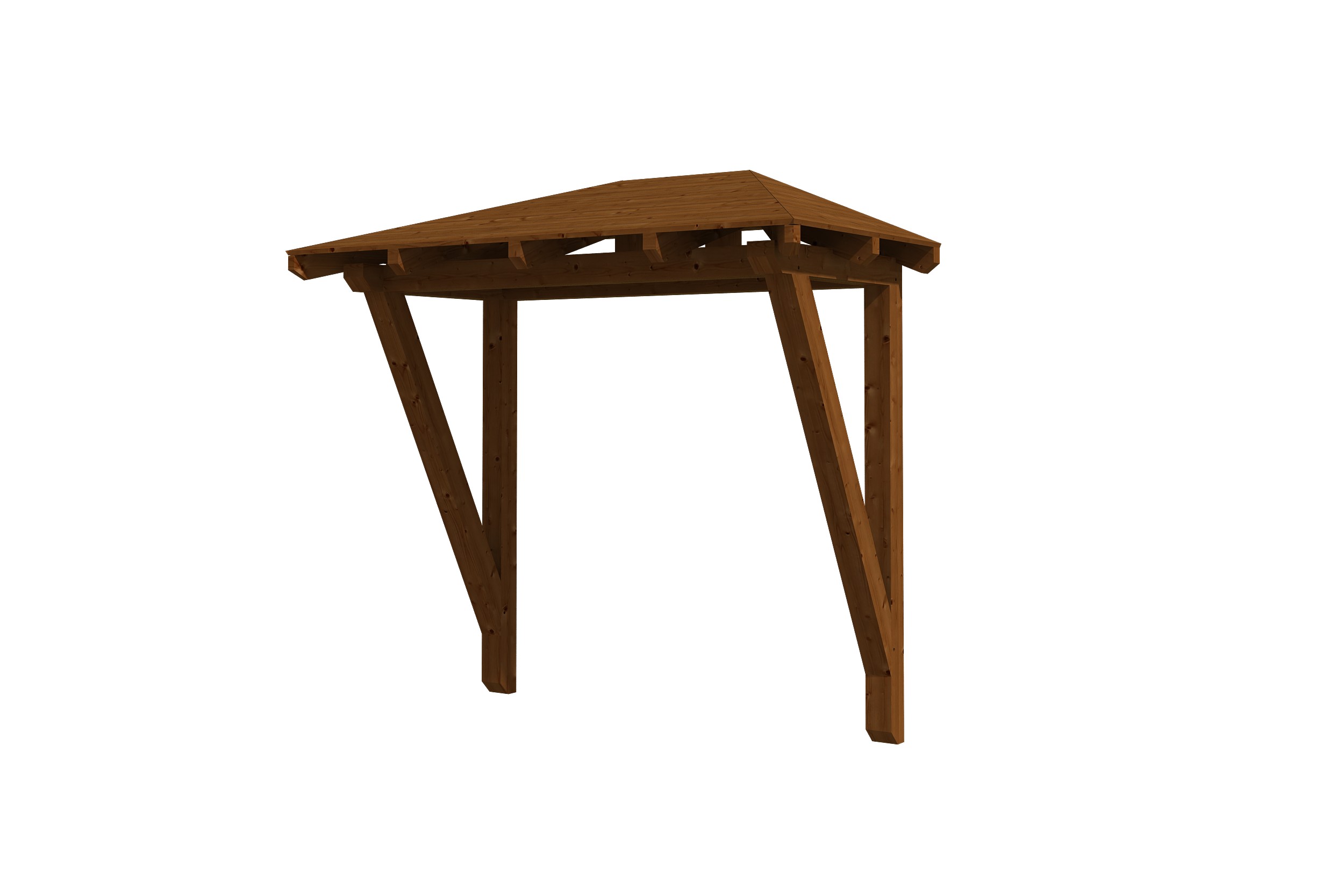Canopy Wismar type 2, 258 x 126 cm, colour pre-treated walnut