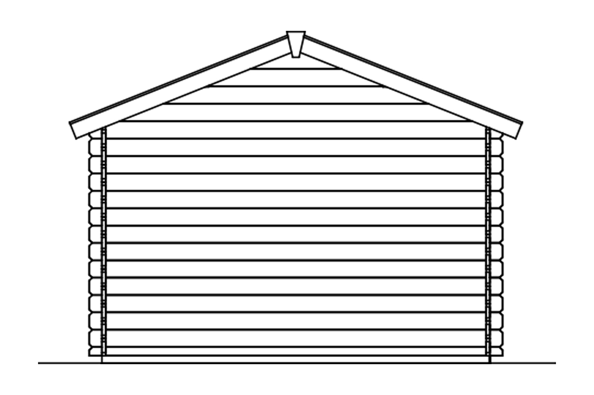 Abri de jardin FARO 300x200cm, 28mm, non traité