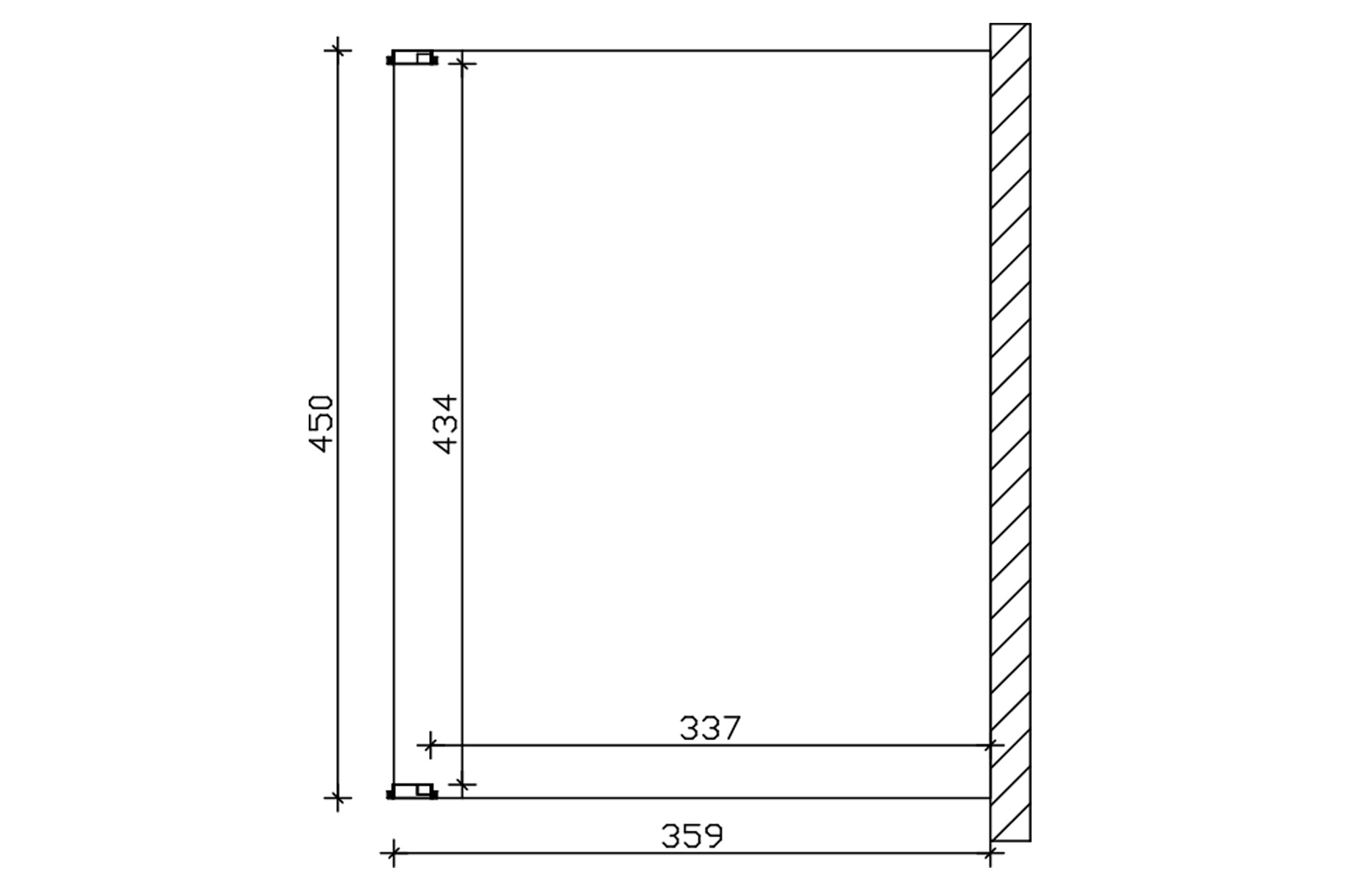 Terrassenüberdachung Novara 450 x 359 cm, Leimholz, eiche hell