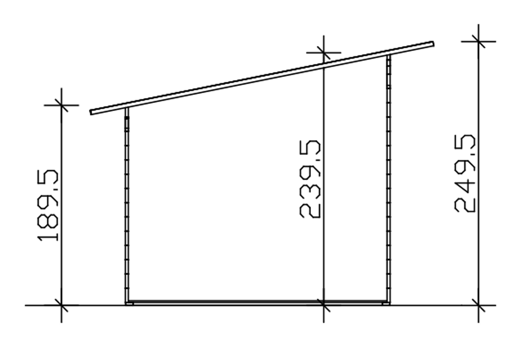 Unterstand Ole 300 x 250 cm, natur