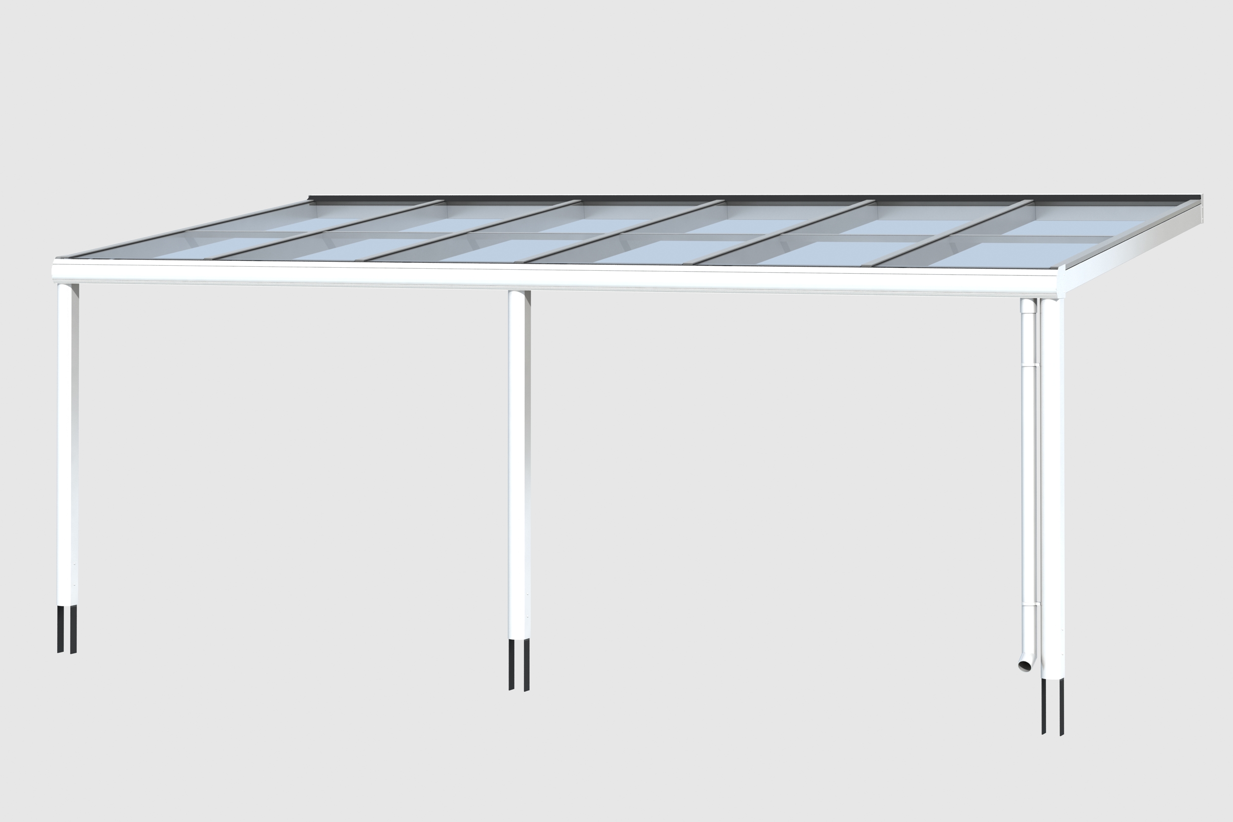 Produktbild: Terrassenüberdachung Monza, Beite 648 cm, farblich behandelt in weiß