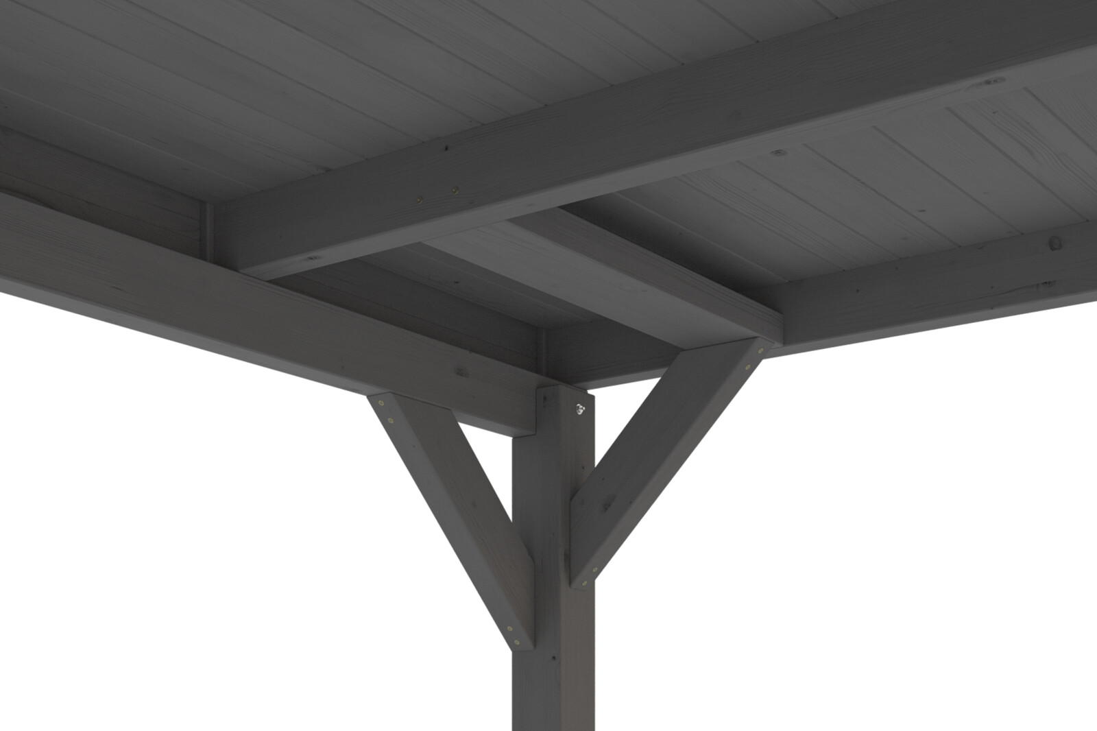 Carport Grunewald 321 x 796 cm with EPDM roof, colour pre-treated slate-grey