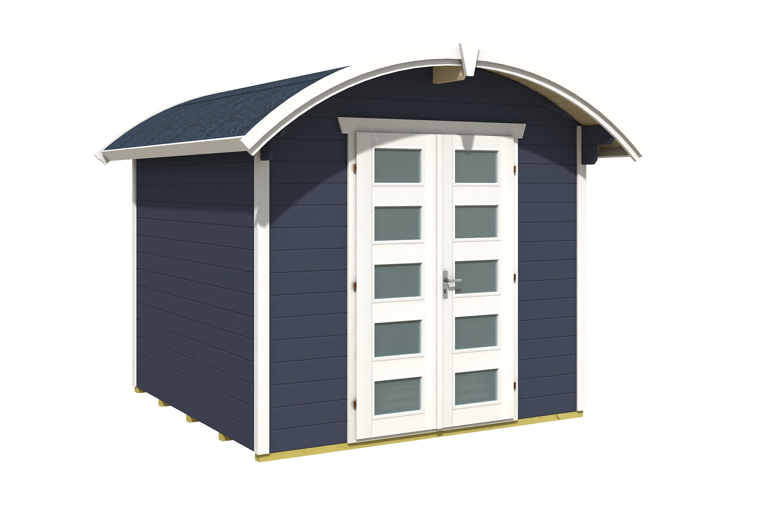 Abri de jardin DELFT 250x250cm, 28mm, traitement coloré gris ardoise