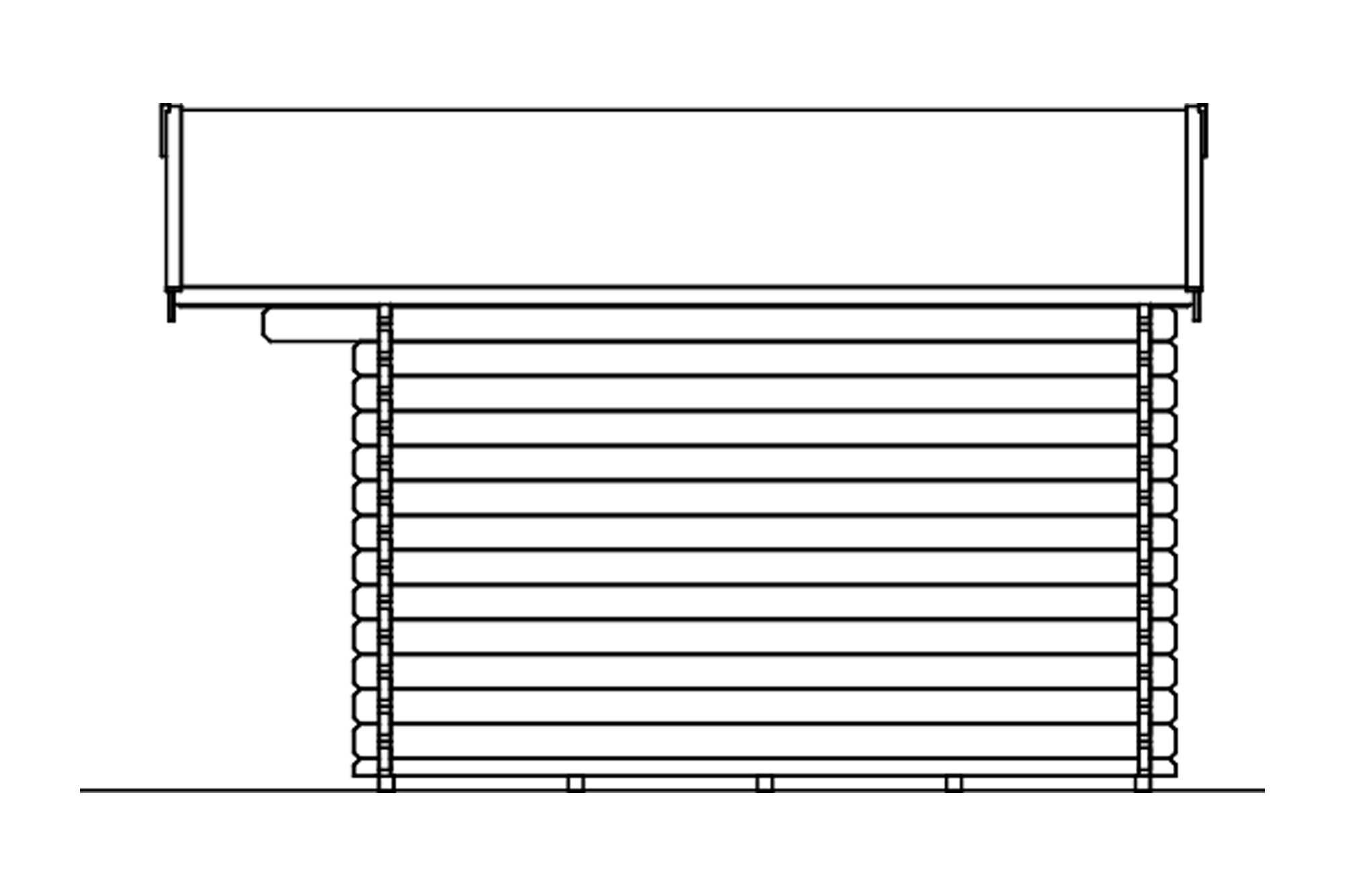 Chalet de jardin STAVANGER 380x300cm, 45mm, non traité