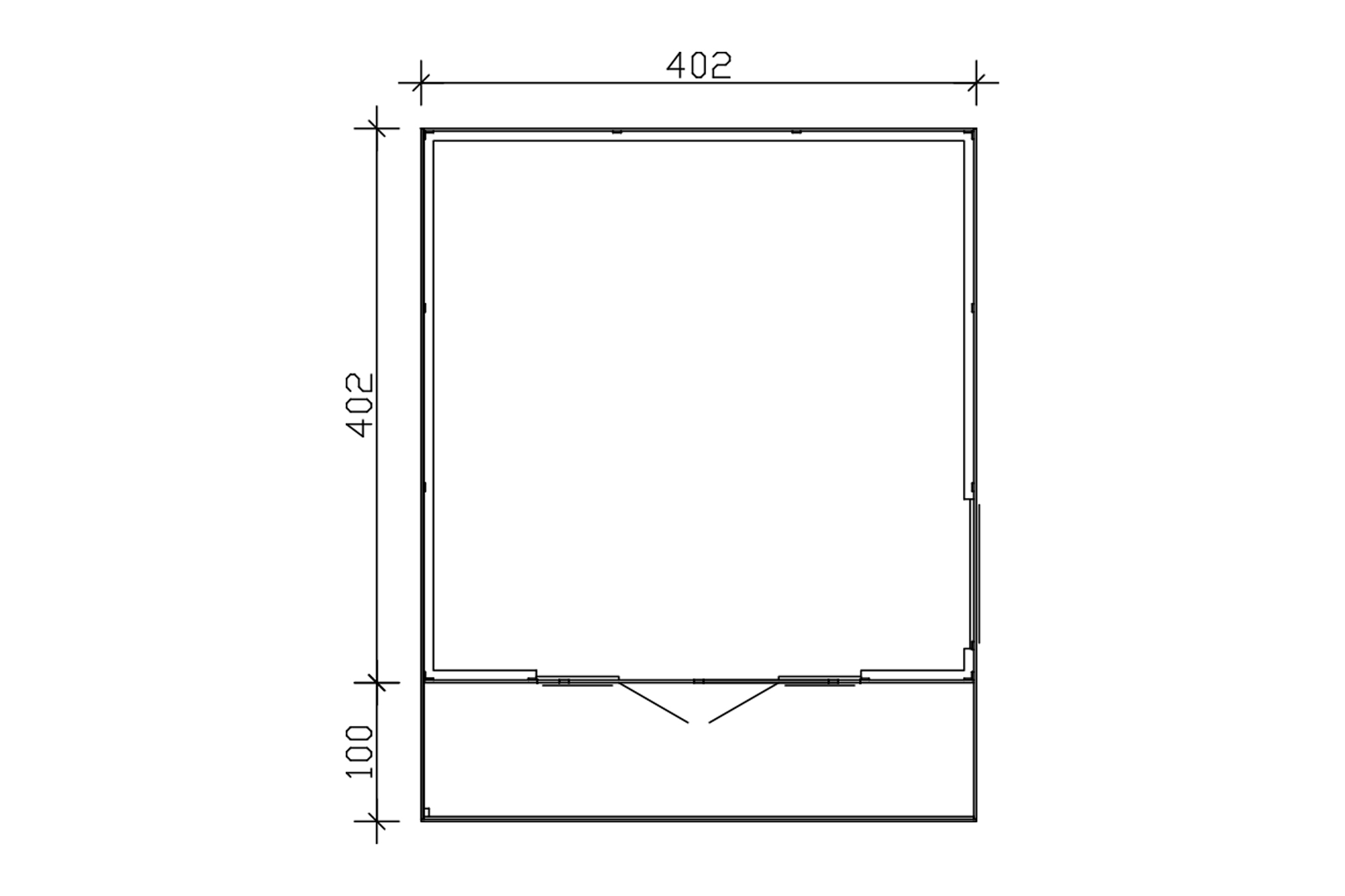 Gartenhaus Tokio 4, 402 x 402 cm, doppelschalig, natur