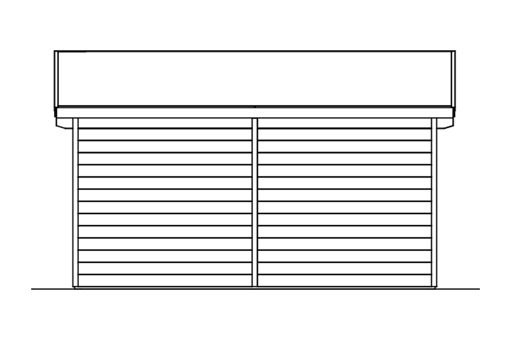 Abri de jardin OSTENDE 2, 400x300cm, 28mm, traitement coloré rouge suédois