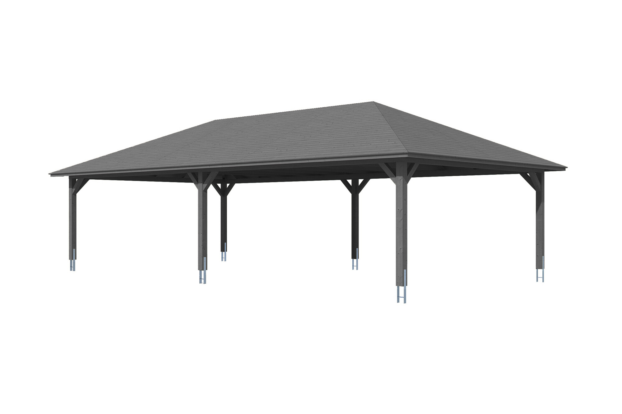 Carport Taunus 1176 x 634 cm, schiefergrau