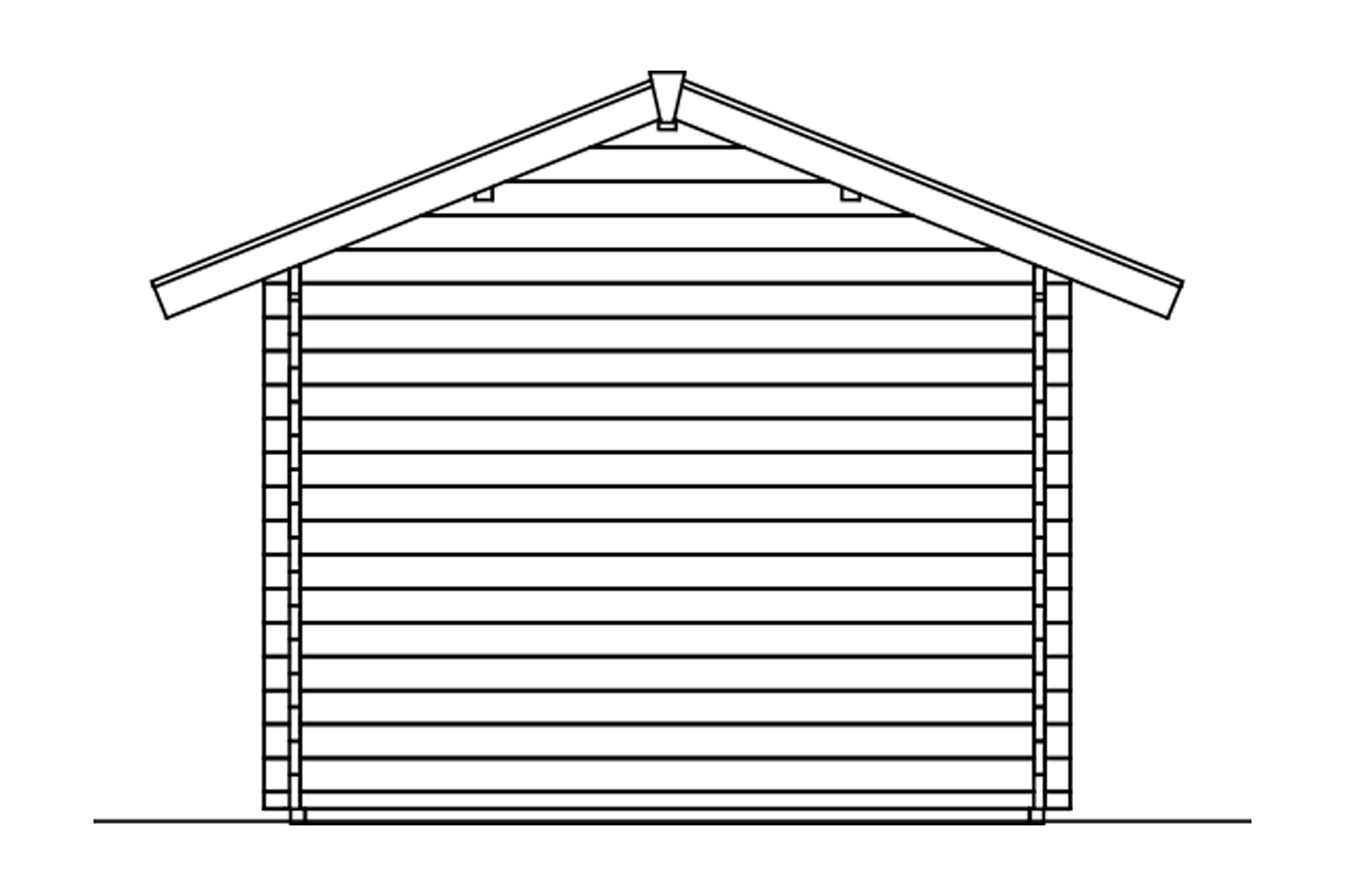 Chalet de loisirs LAUSANNE 450x300cm, 45mm, toit isolable (pour tuiles)