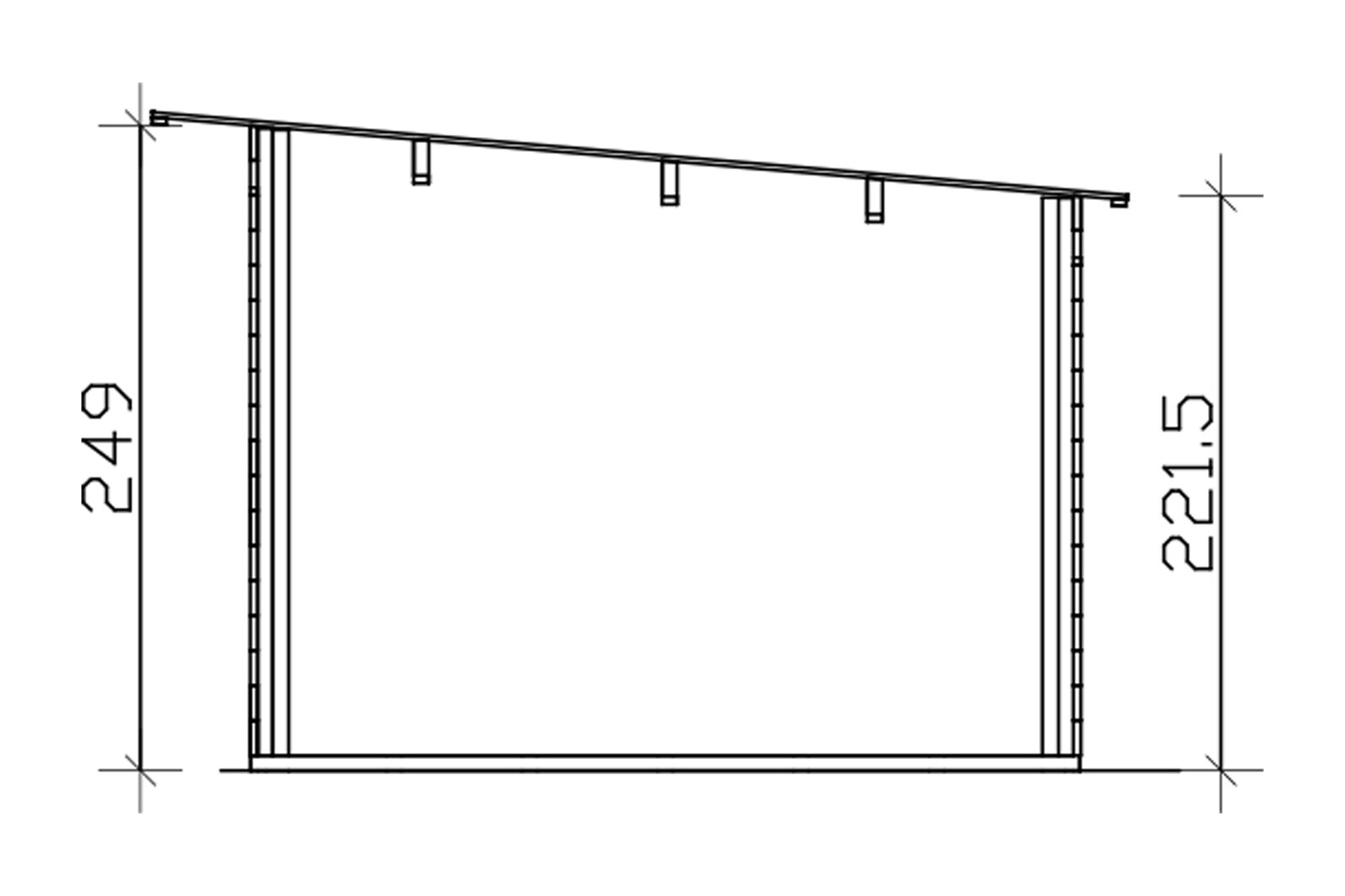 Gartenhaus Dilbeek, 513 x 320 cm, schiefergrau