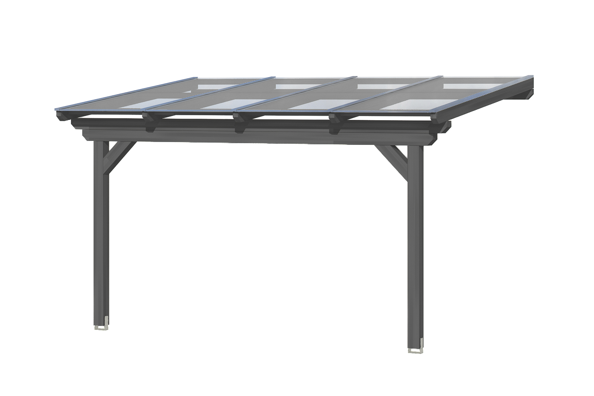 Produktbild: Terrassenüberdachung Ancona, Breite 434 cm, farblich behandelt in schiefergrau