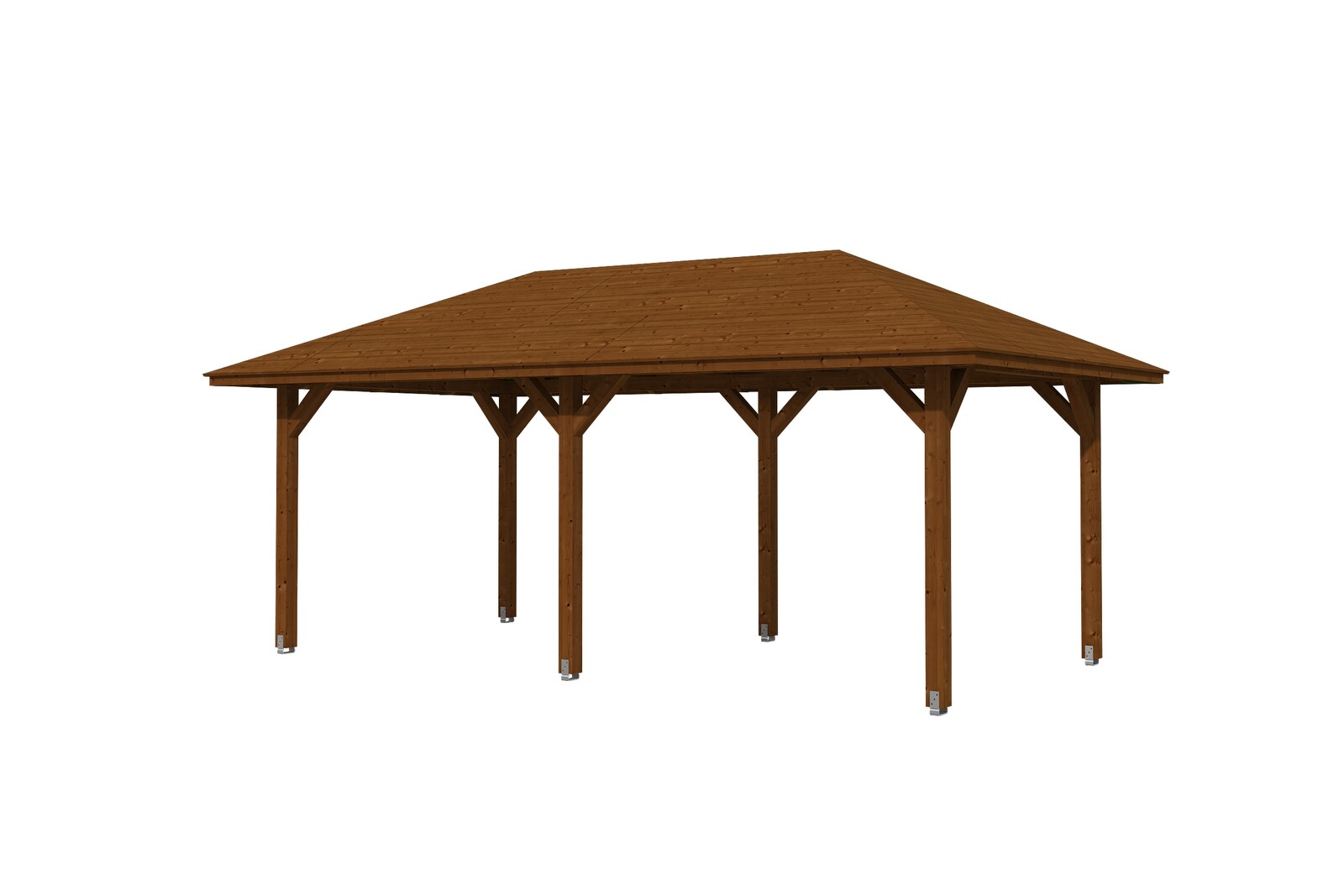 Paviljoen Orleans maat 1, 374 x 656 cm, vierhoekig, gelakt in noten