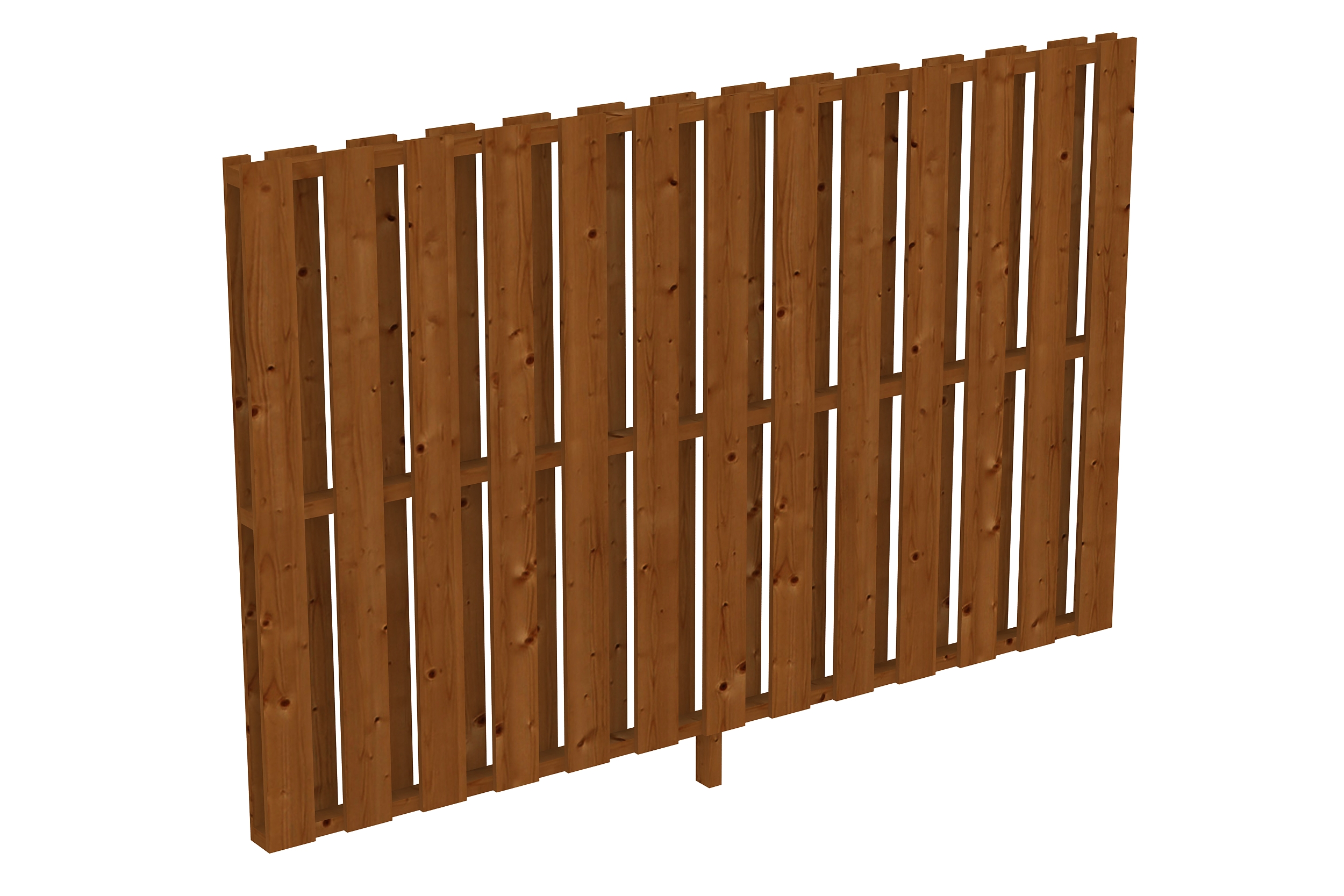 Seitenwand Deckelschalung 255 x 160 cm, Douglasie, nussbaum