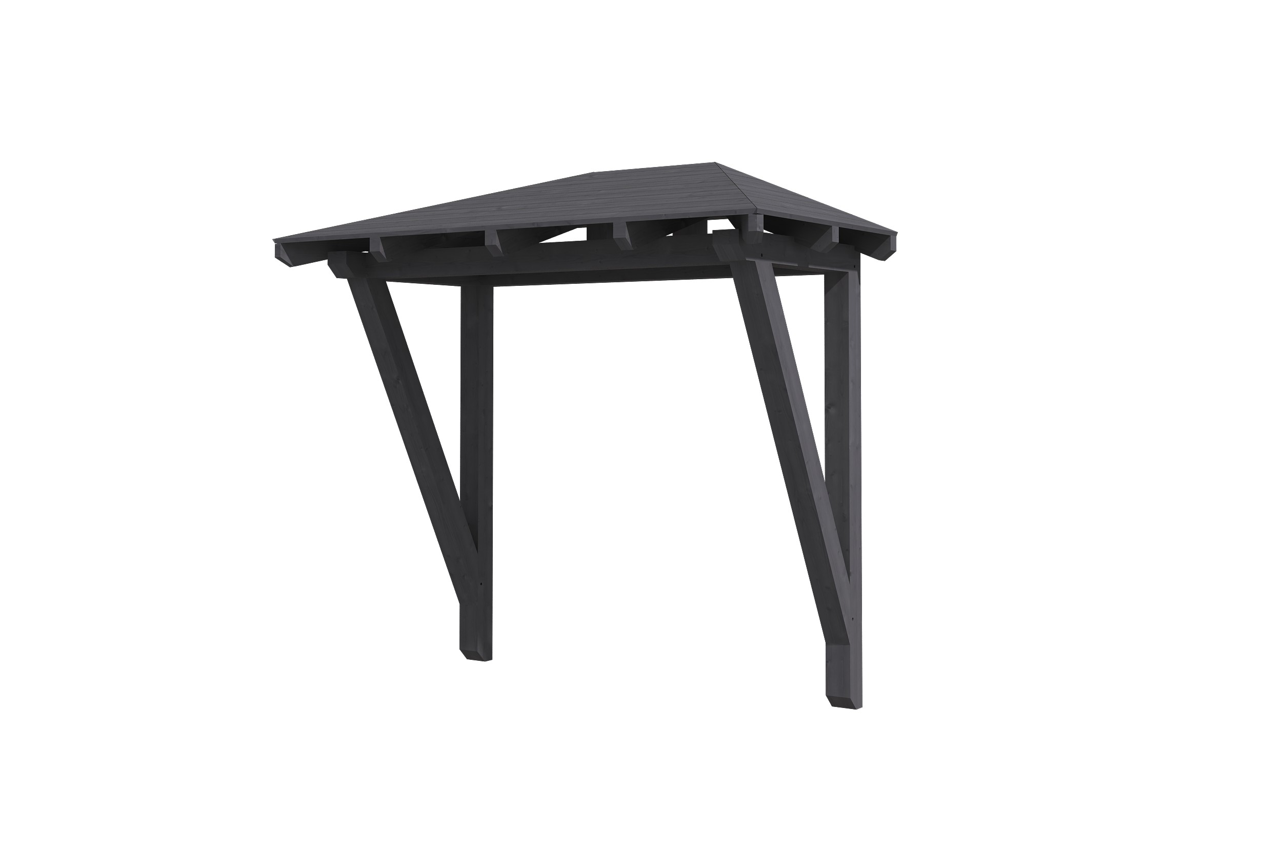 Canopy Wismar type 2, 258 x 126 cm, colour pre-treated slate-grey