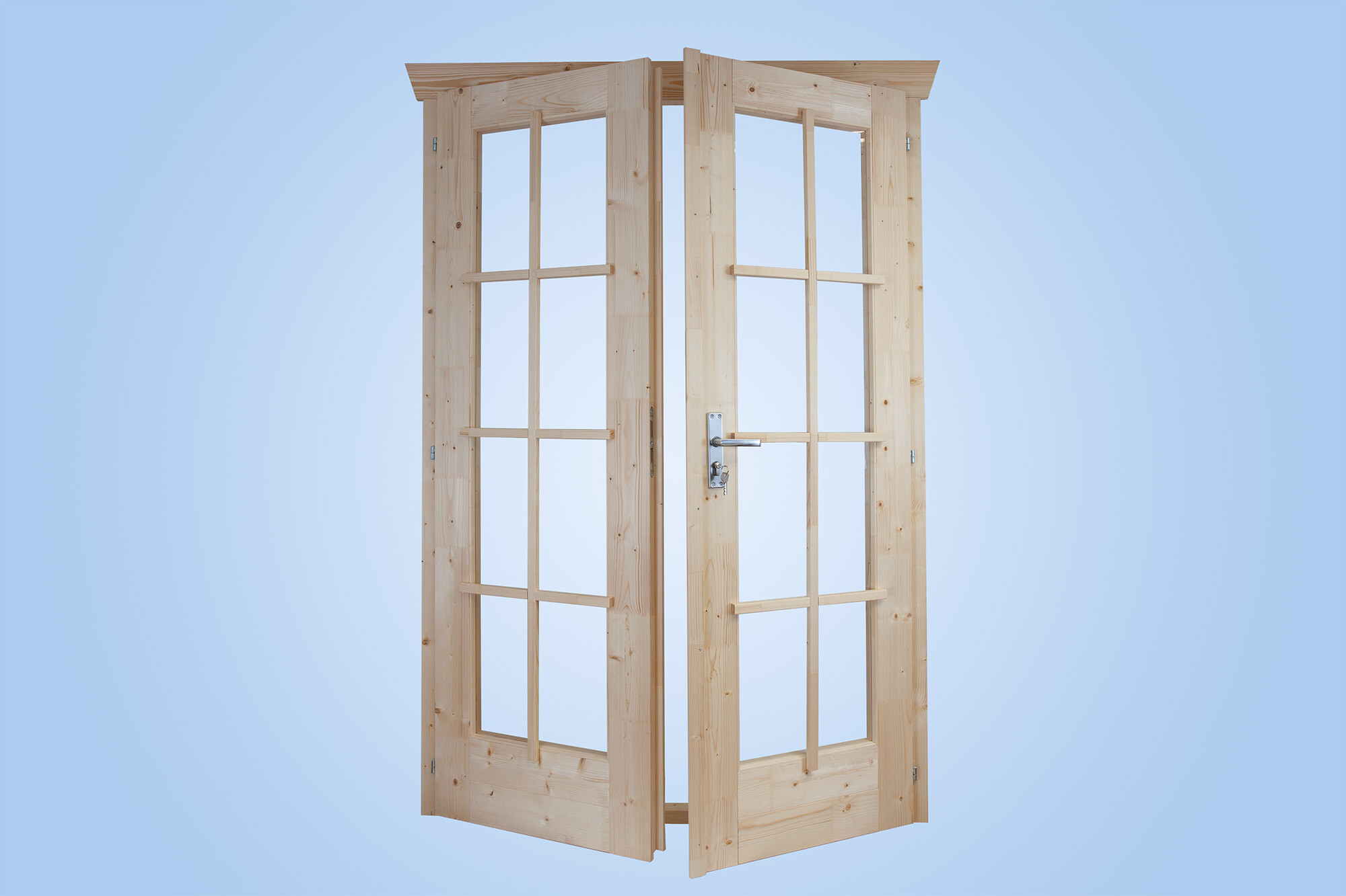 Doppeltür BxH 117,5 x 186,5 cm, vollverglast für 45 mm Häuser