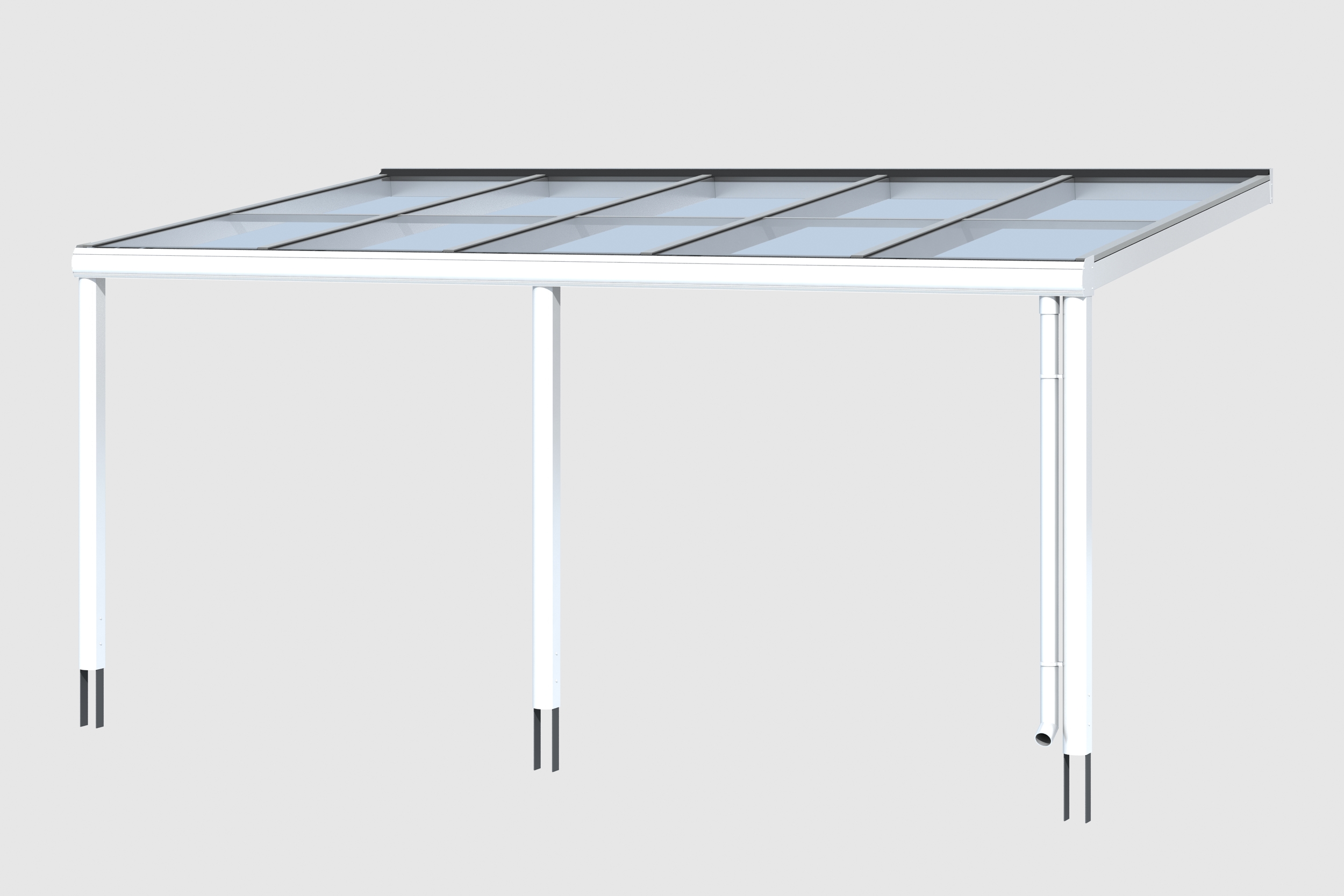 Produktbild: Terrassenüberdachung Monza, Beite 541 cm, farblich behandelt in weiß