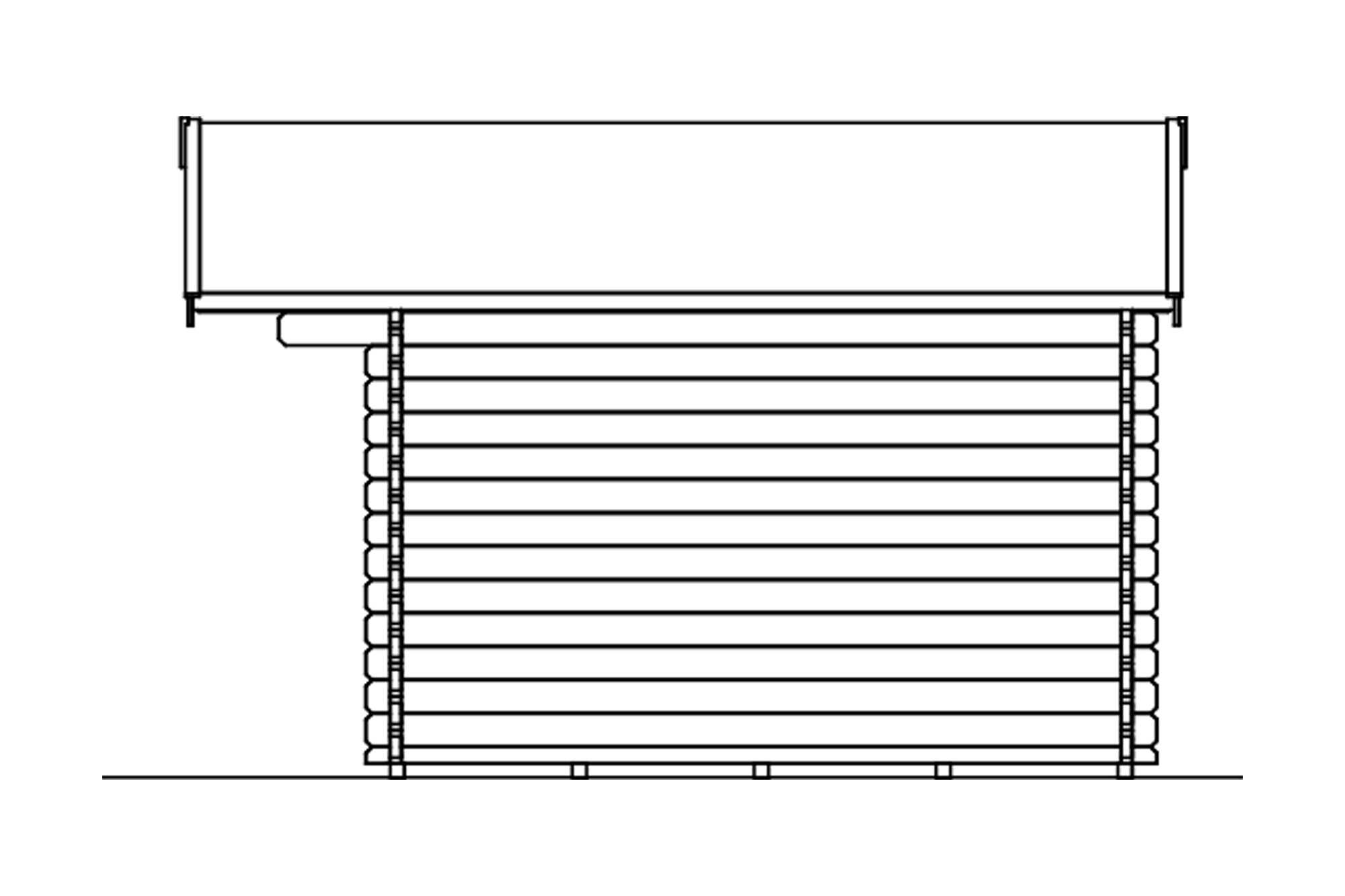 Tuinhuis Trondheim 1, 45mm 380 x 300 cm, onbehandeld