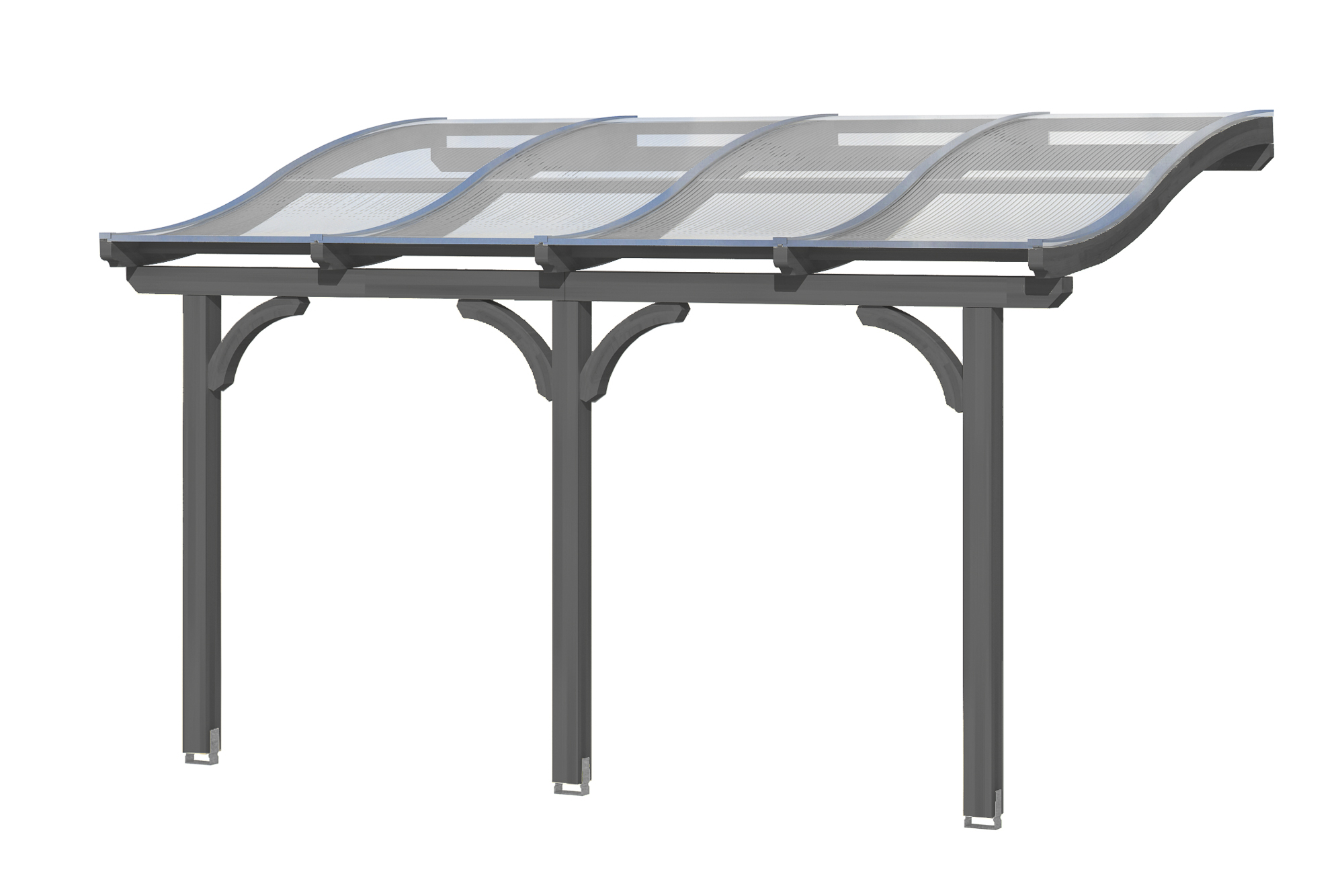 Produktbild: Terrassenüberdachung Venezia, Breite 434 cm, farblich behandelt in schiefergrau