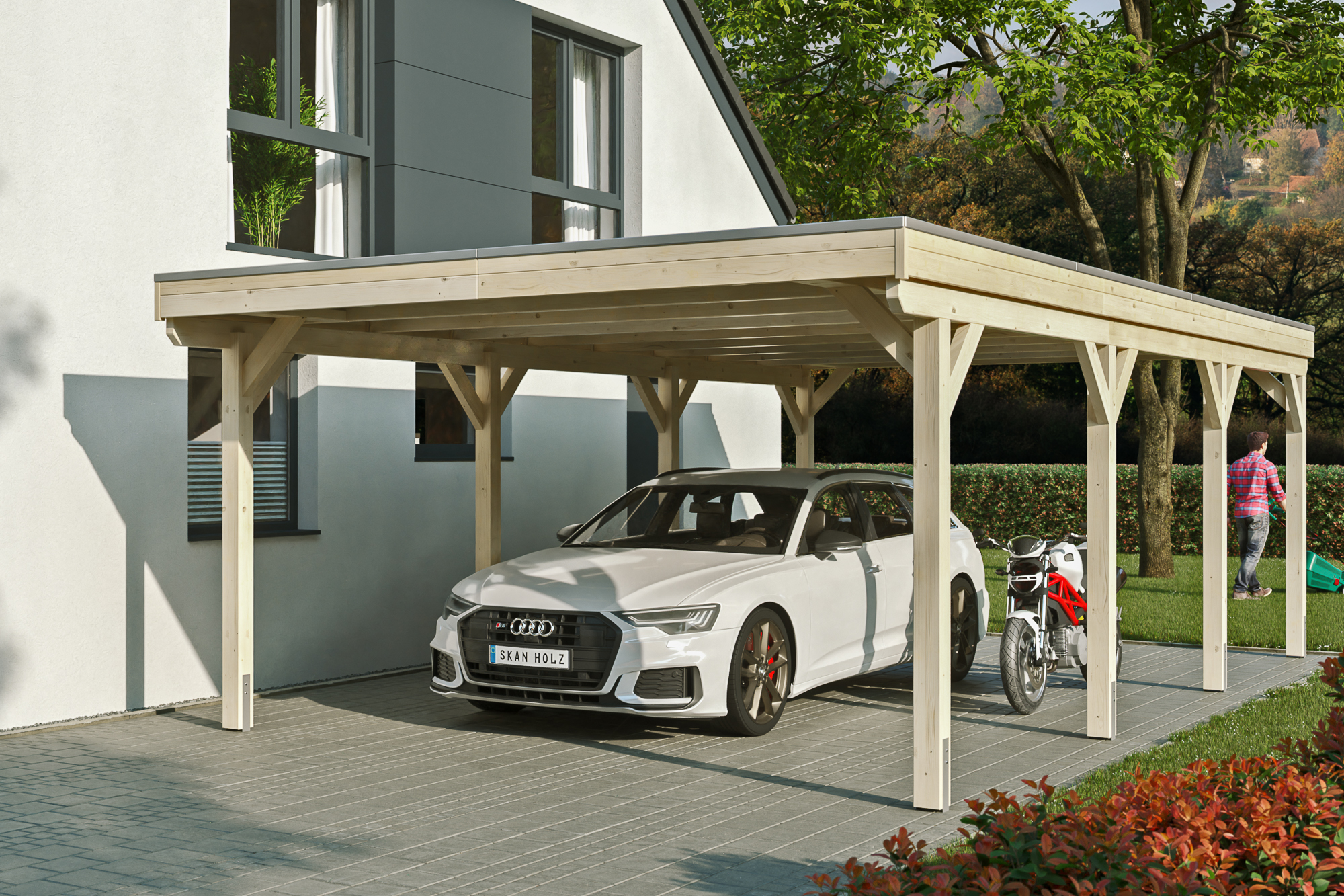Ambientebild: Carport Grunewald 427 x 796 cm