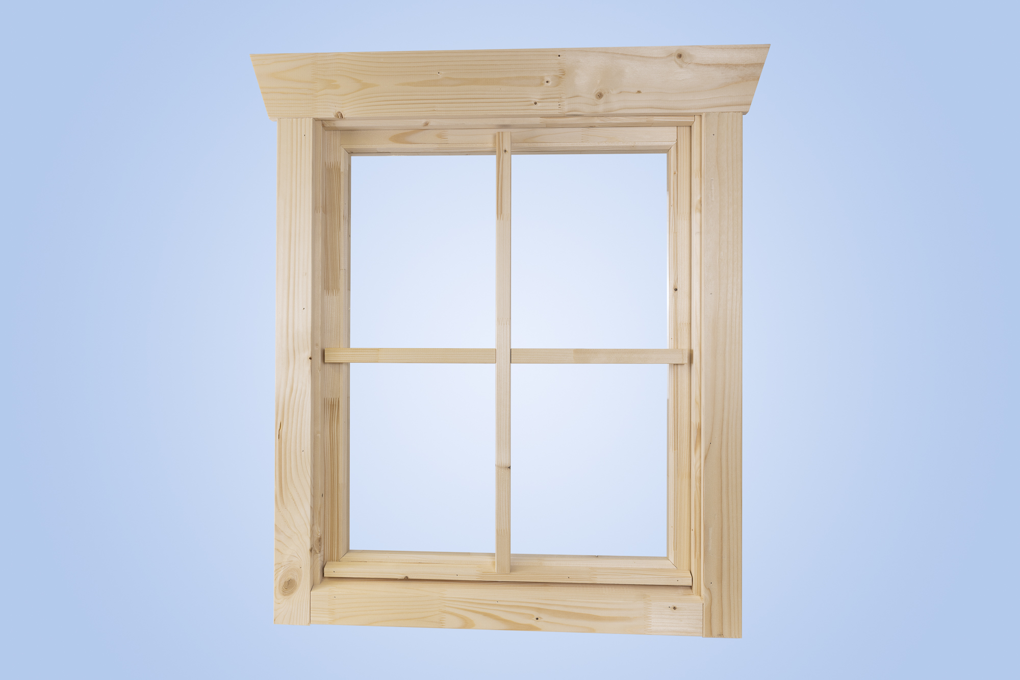 Fenster von außen, Darstellung mit Sprossen