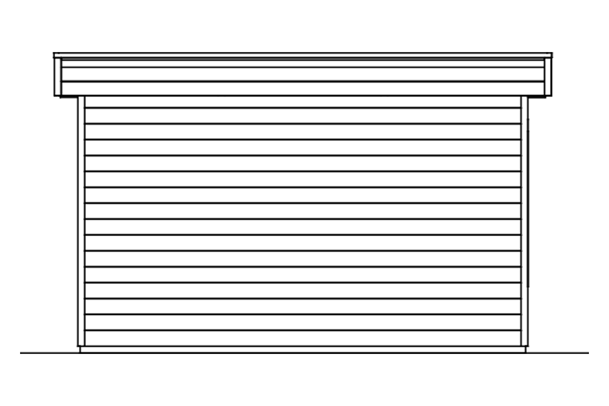 Abri de jardin BREDA 380x380cm, 28mm, non traité