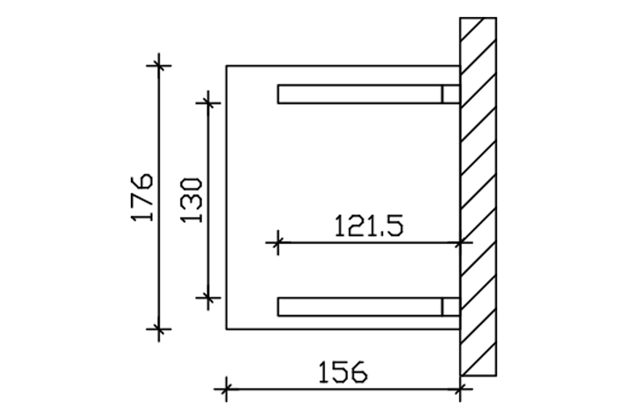 Vordach Potsdam Typ 1, 176 x 156 cm, schiefergrau