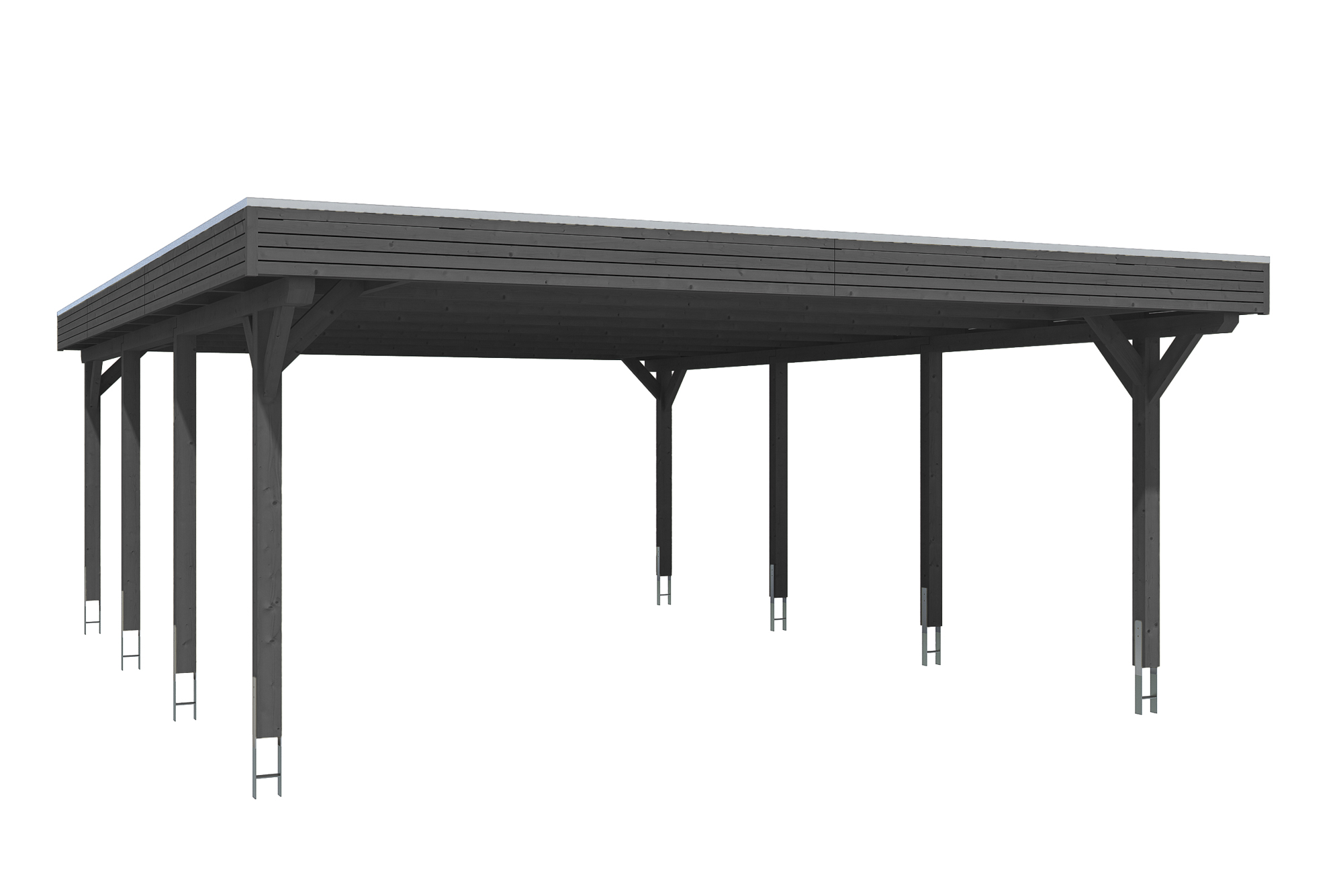 Produktbild: Carport Spessart 611 x 846 cm, farblich behandelt in anthrazit
