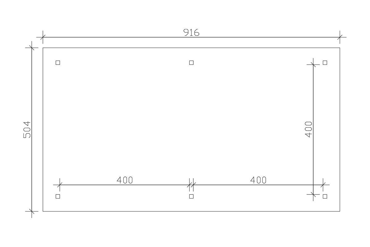 Grafik (Grundriss): Pavillon Orleans 504 x 916 cm