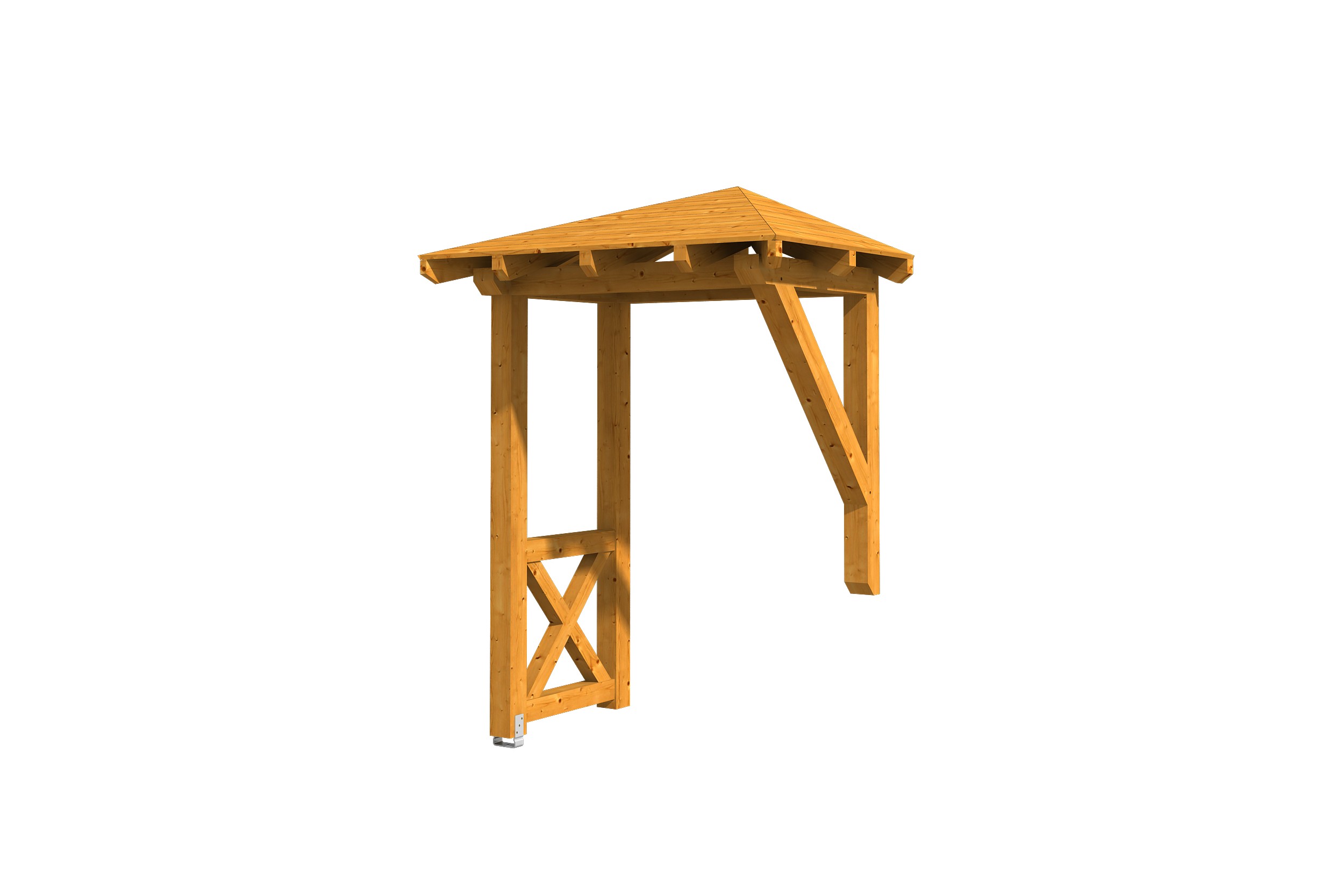 Canopy Wesel type 3, 188 x 126 cm, colour pre-treated light oak