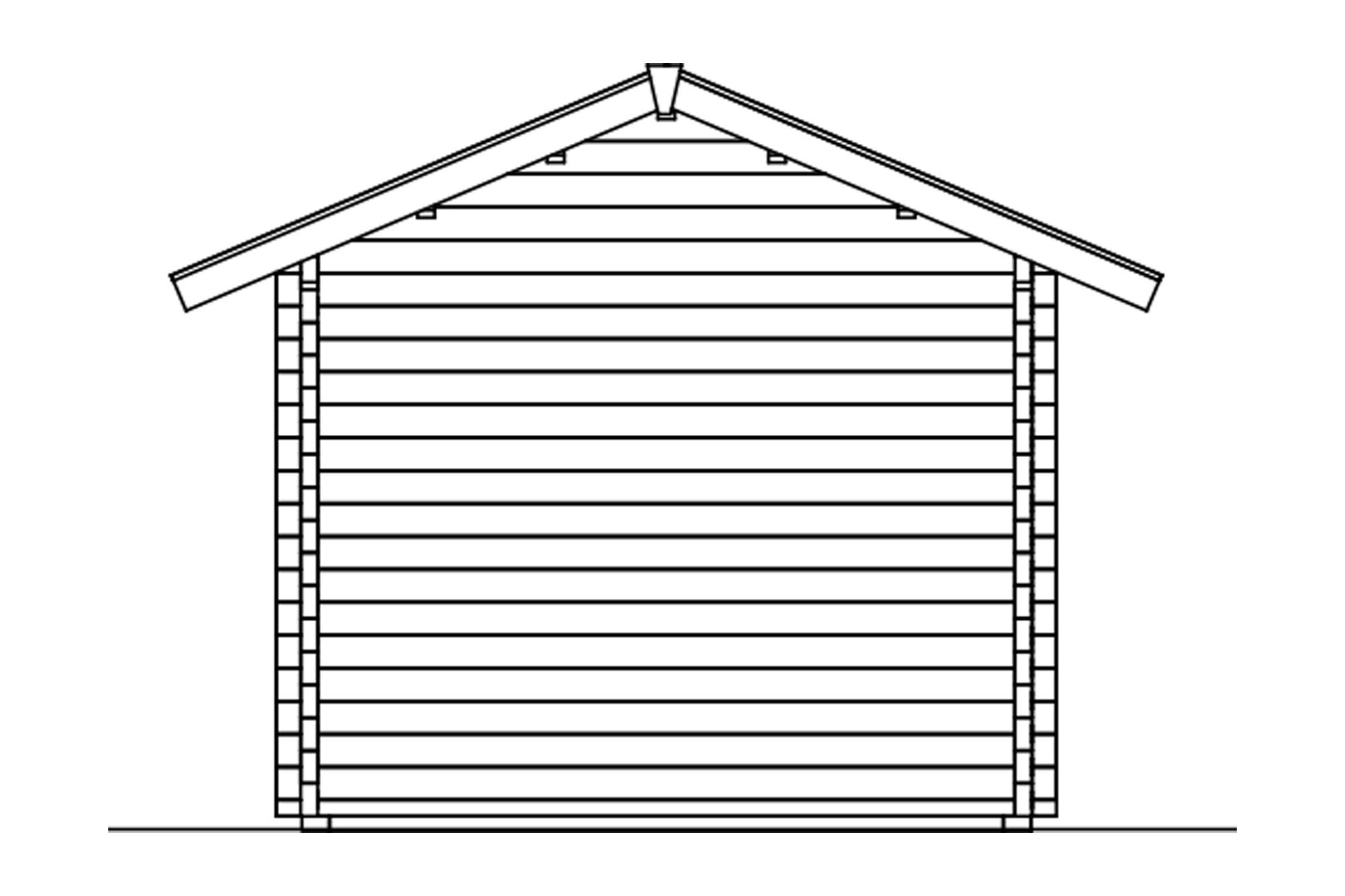 Tuinhuis Montreal 1, 70plus 420 x 300 cm, basishuis, onbehandeld