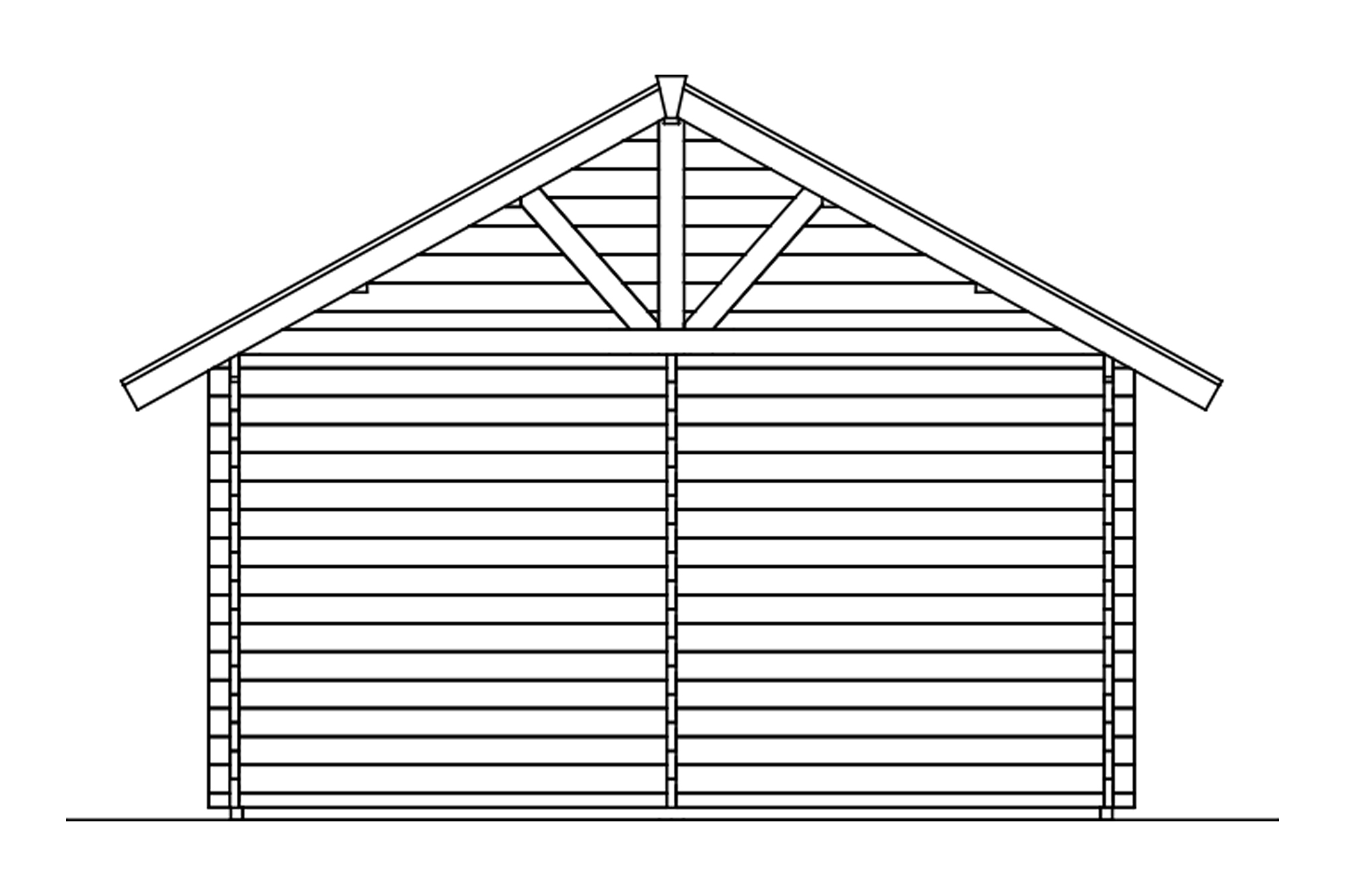 Log cabin Bern 4, 420 x 660 cm, untreated