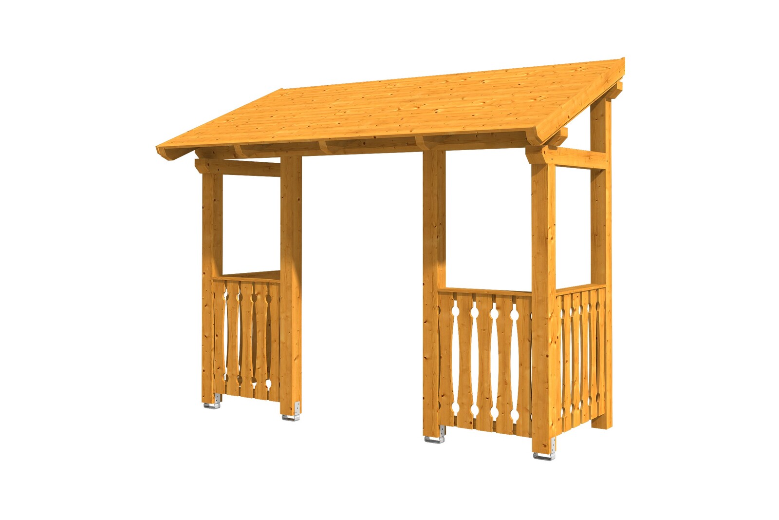 Vordach Paderborn Typ 6, 336 x 156 cm, eiche hell