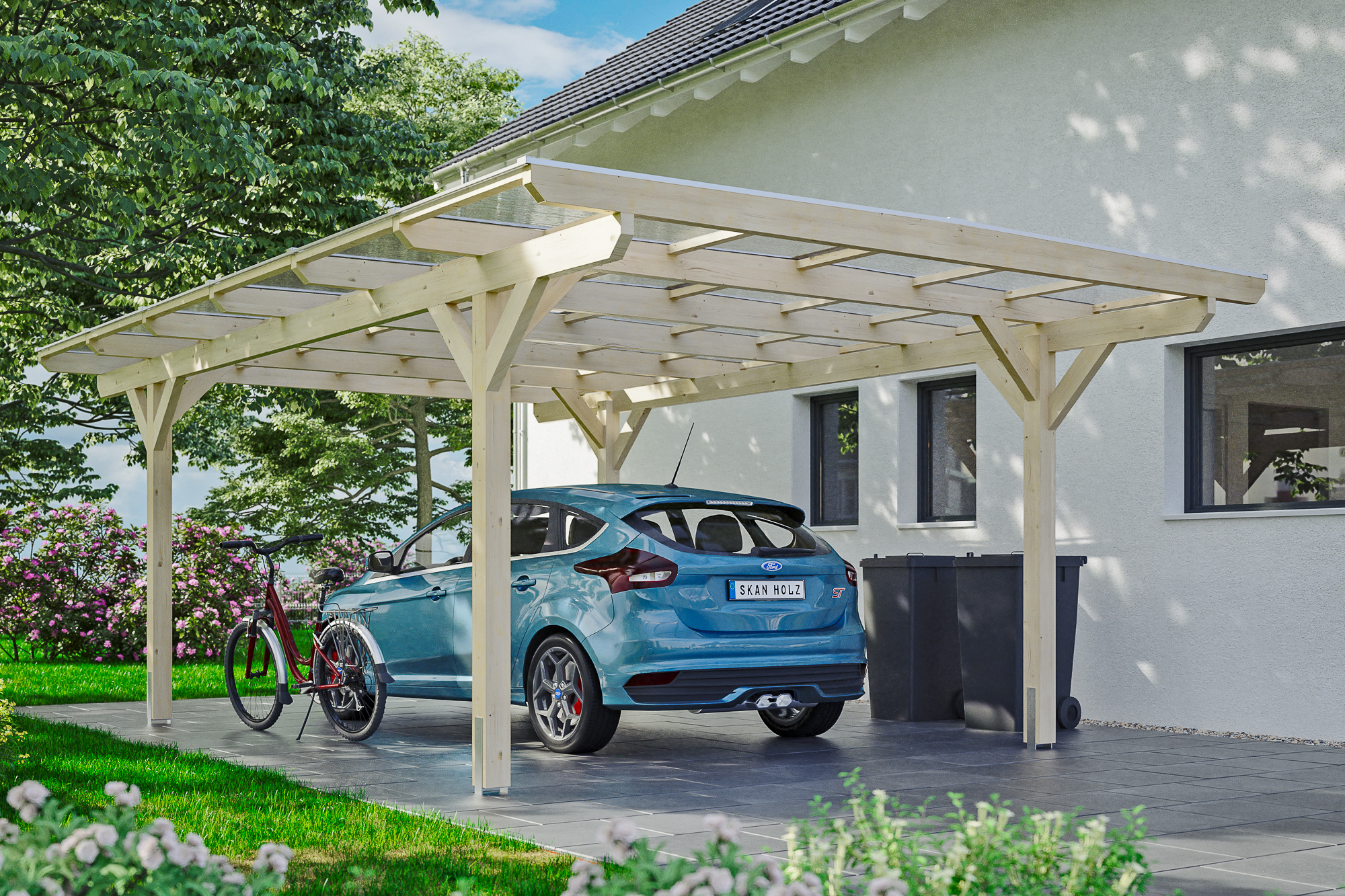 Ambientebild: Carport Odenwald 428 x 648 cm