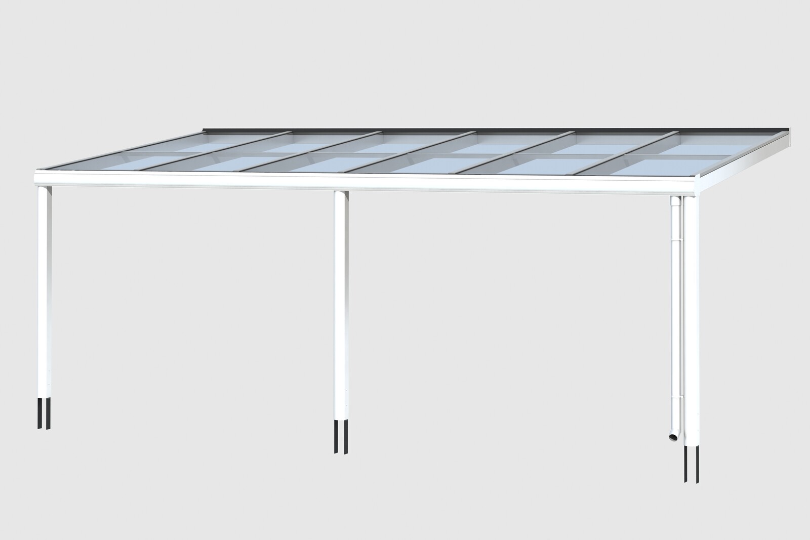 Terrassenüberdachung Monza 648 x 357 cm, Aluminium, weiß
