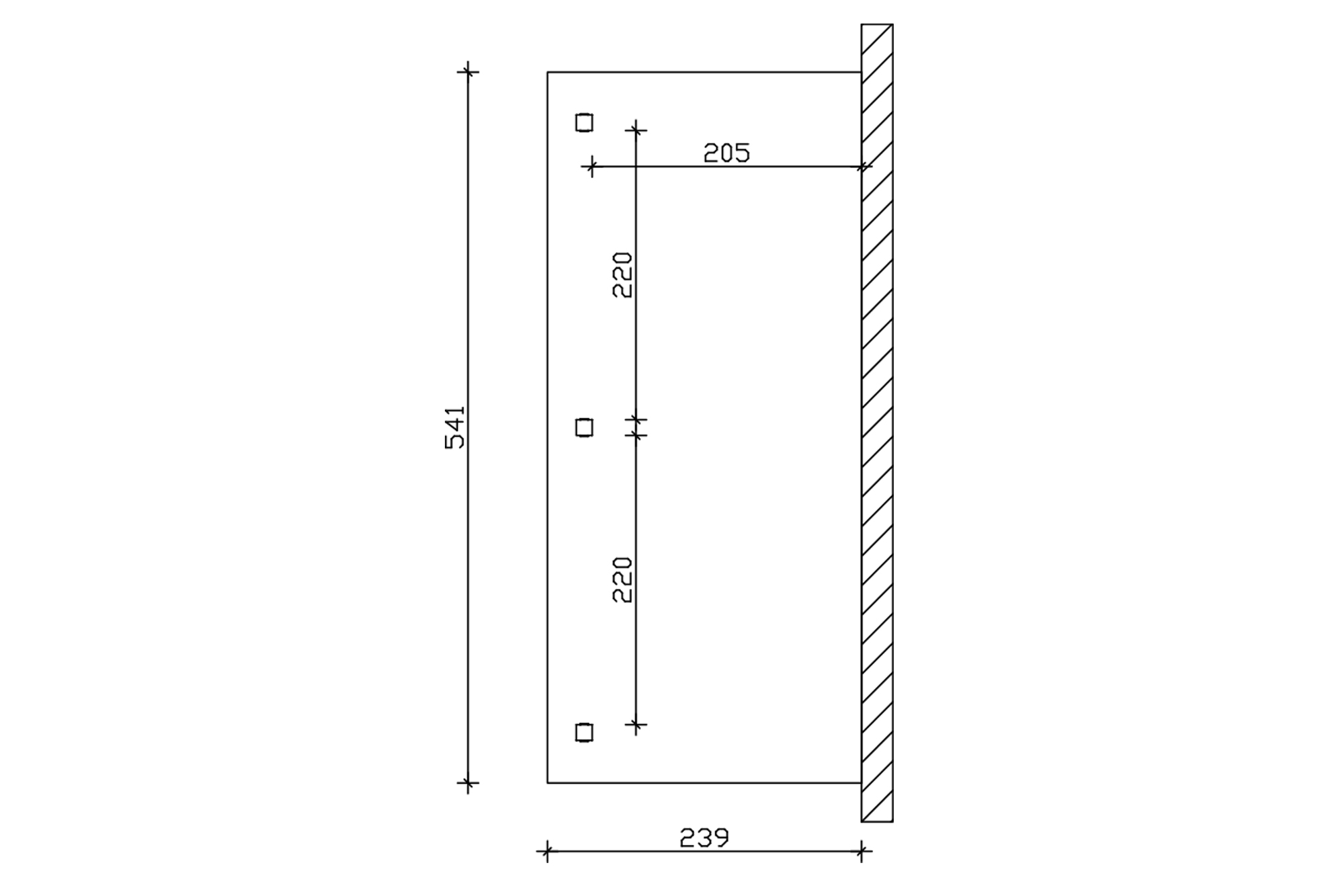 Terrasoverkapping Venezia 541 x 239 cm, gelamineerd hout, onbehandeld