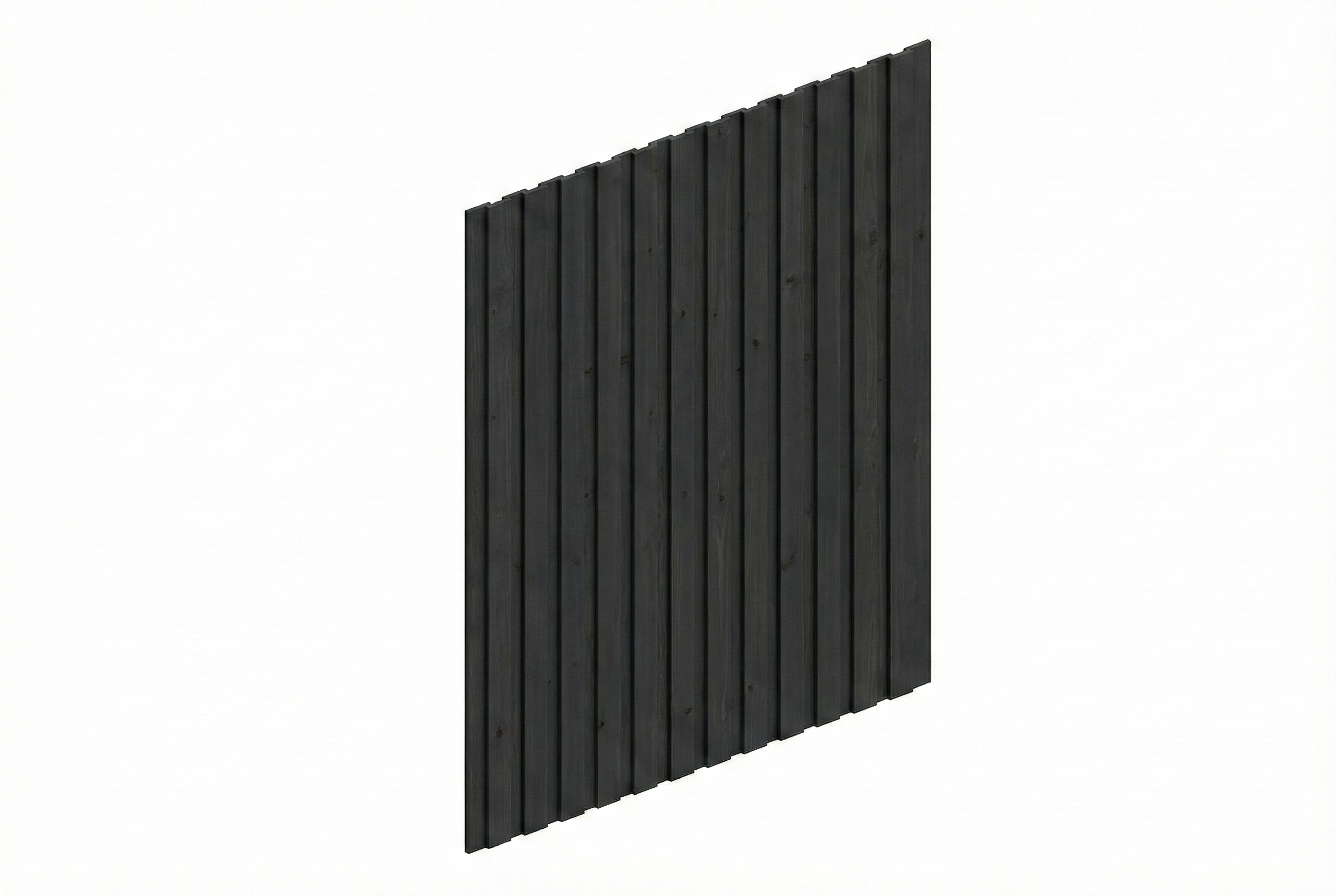 Paroi latérale panneaux à lattes verticales 230 x 330 cm, épicéa, anthracite