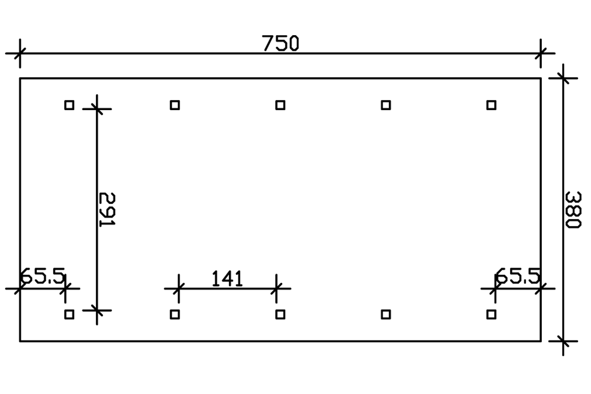 Carport Wallgau 380 x 750 cm, schwarze Schindeln