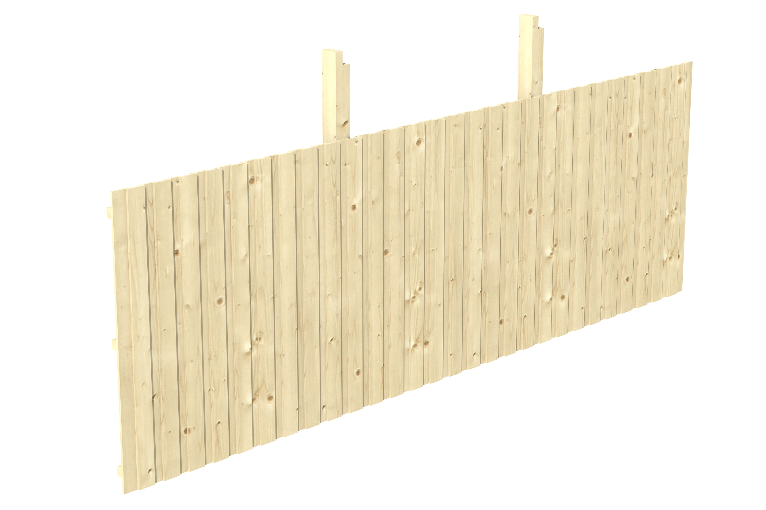 Backwall for glulam carports 550 x 180 cm, spruce, untreated