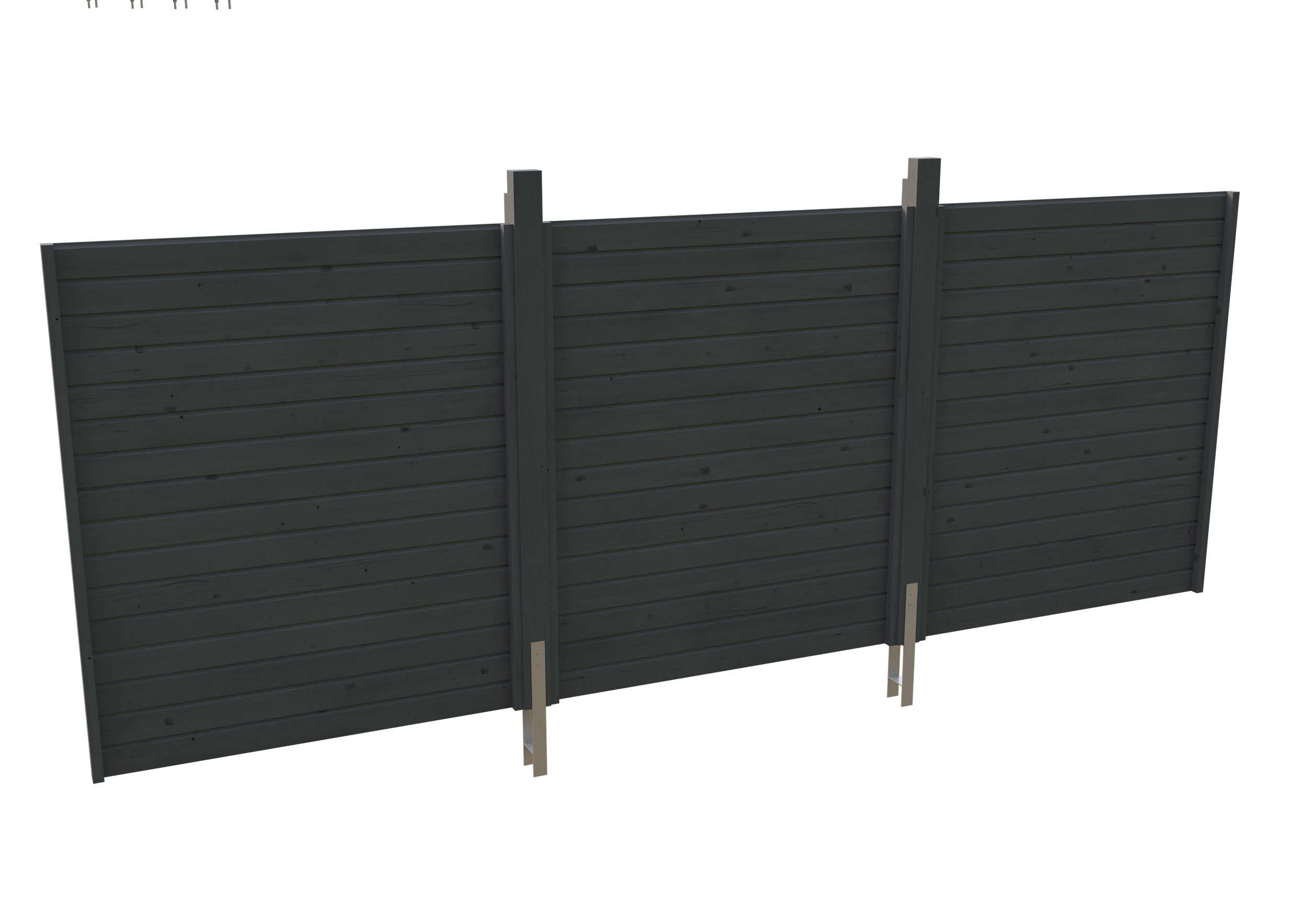 Rückwand Profilschalung 550x200cm,  schiefergrau