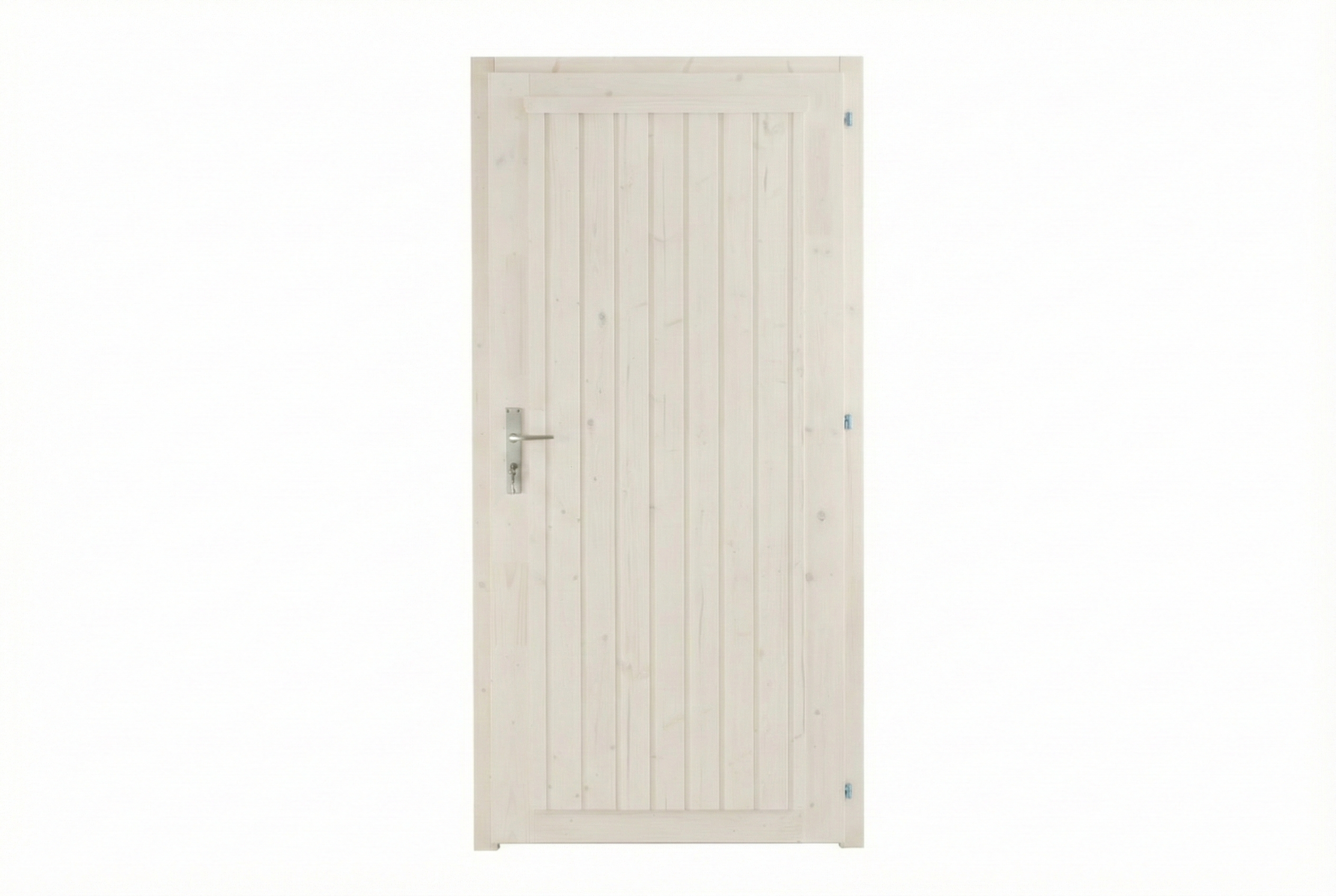 Single door for carports 98 x 198 cm, colour pre-treated in white